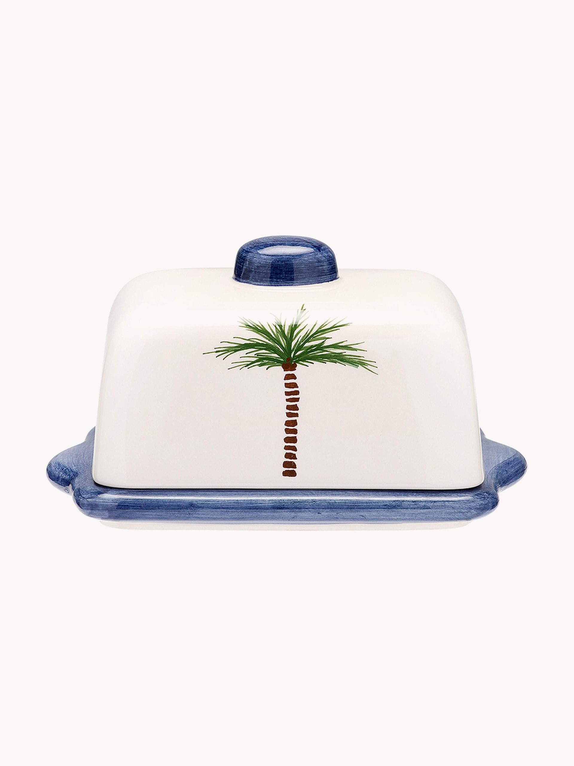 Mantequera pintada a mano Palm Tree