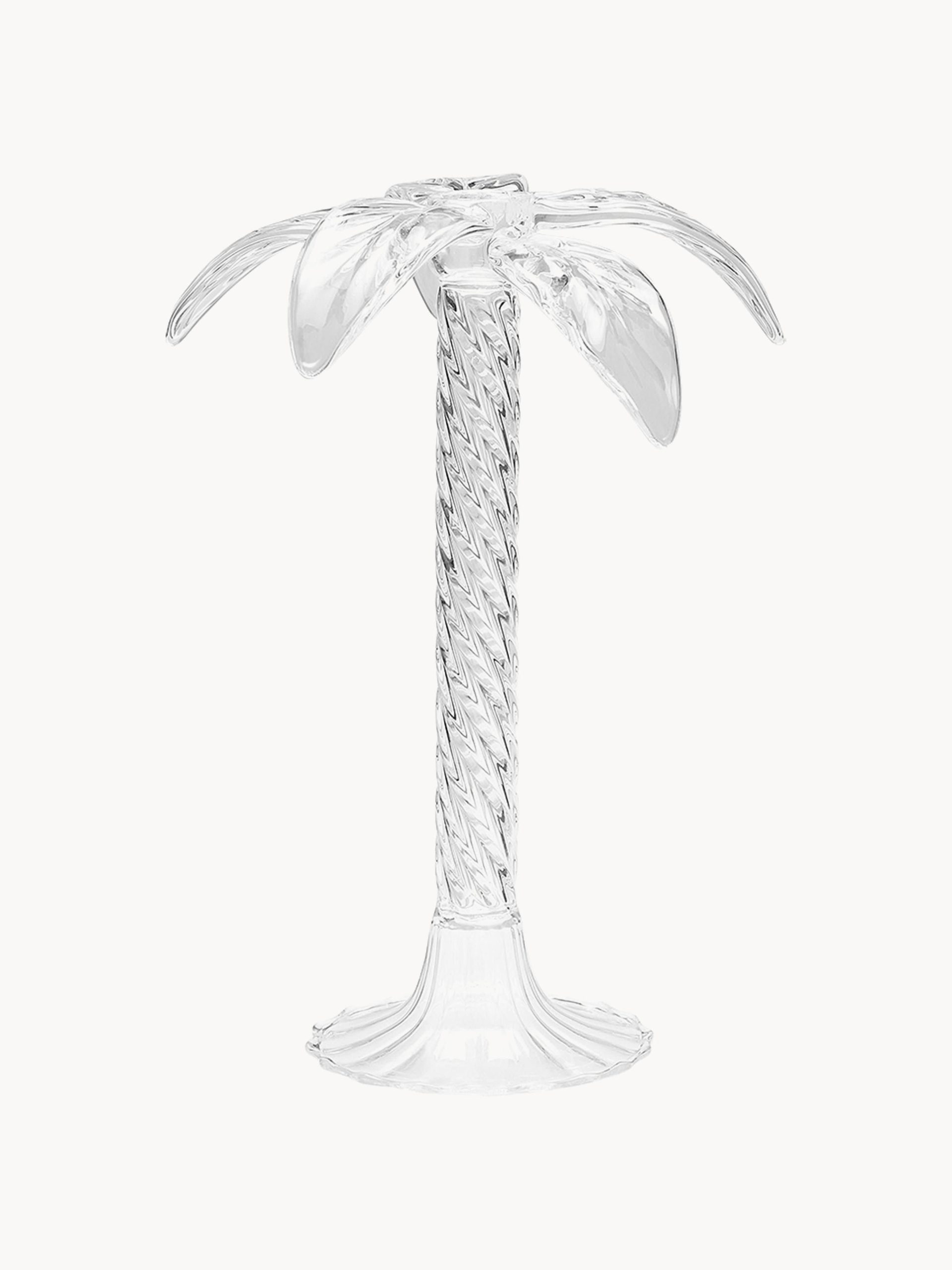 Candelabro soplado de vidrio borosilicato Palm Tree