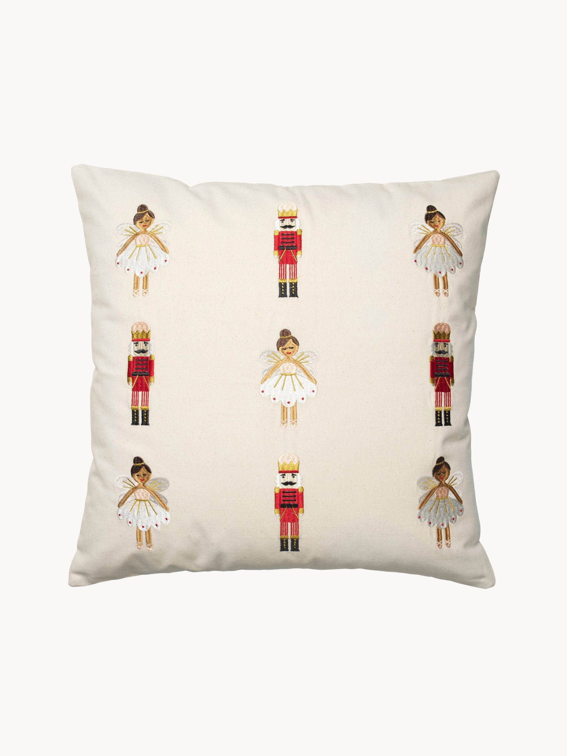Funda de cojín navideña de algodón Fairy Tale