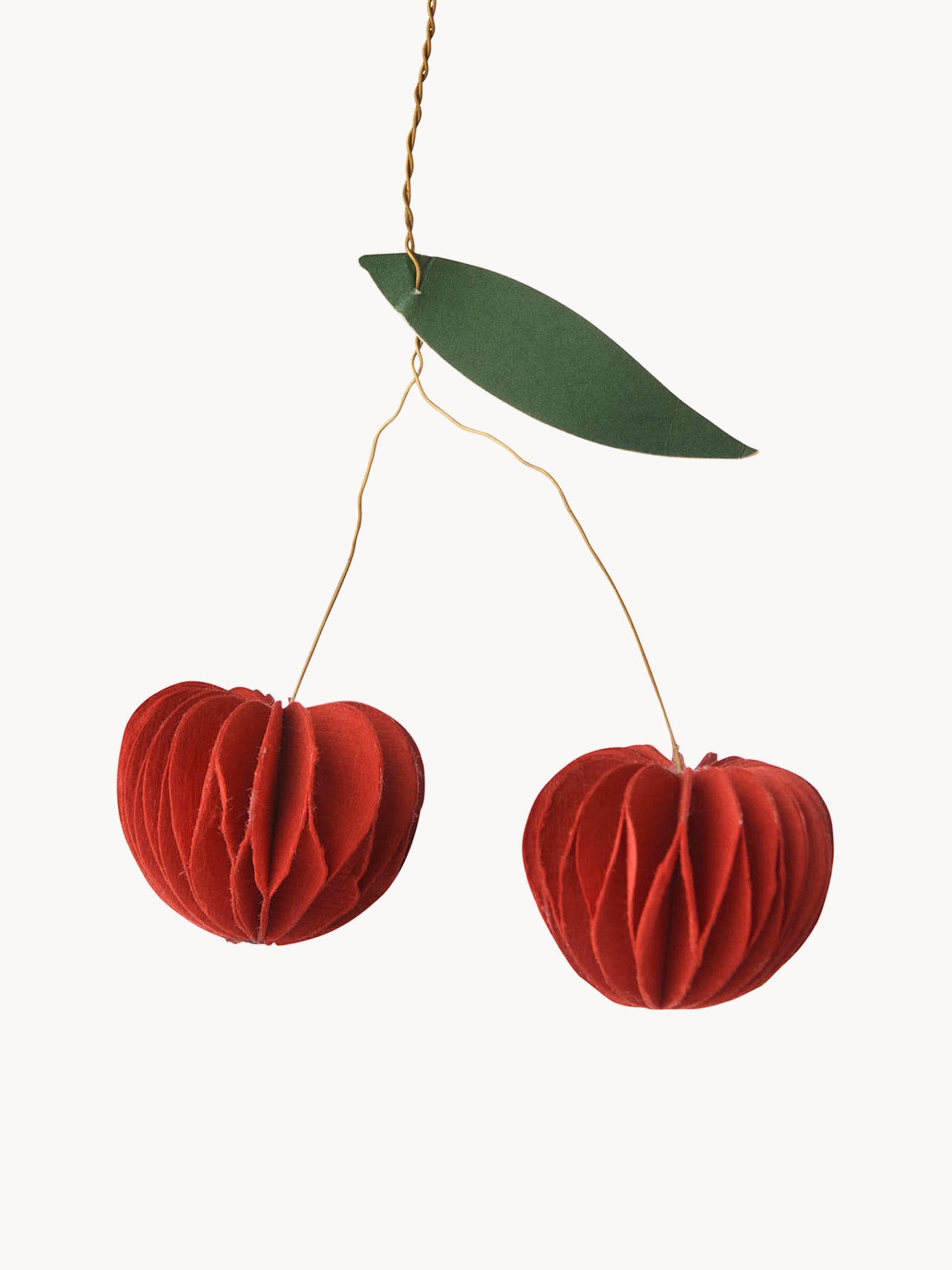 Adorno para colgar de Navidad artesanal Cherries