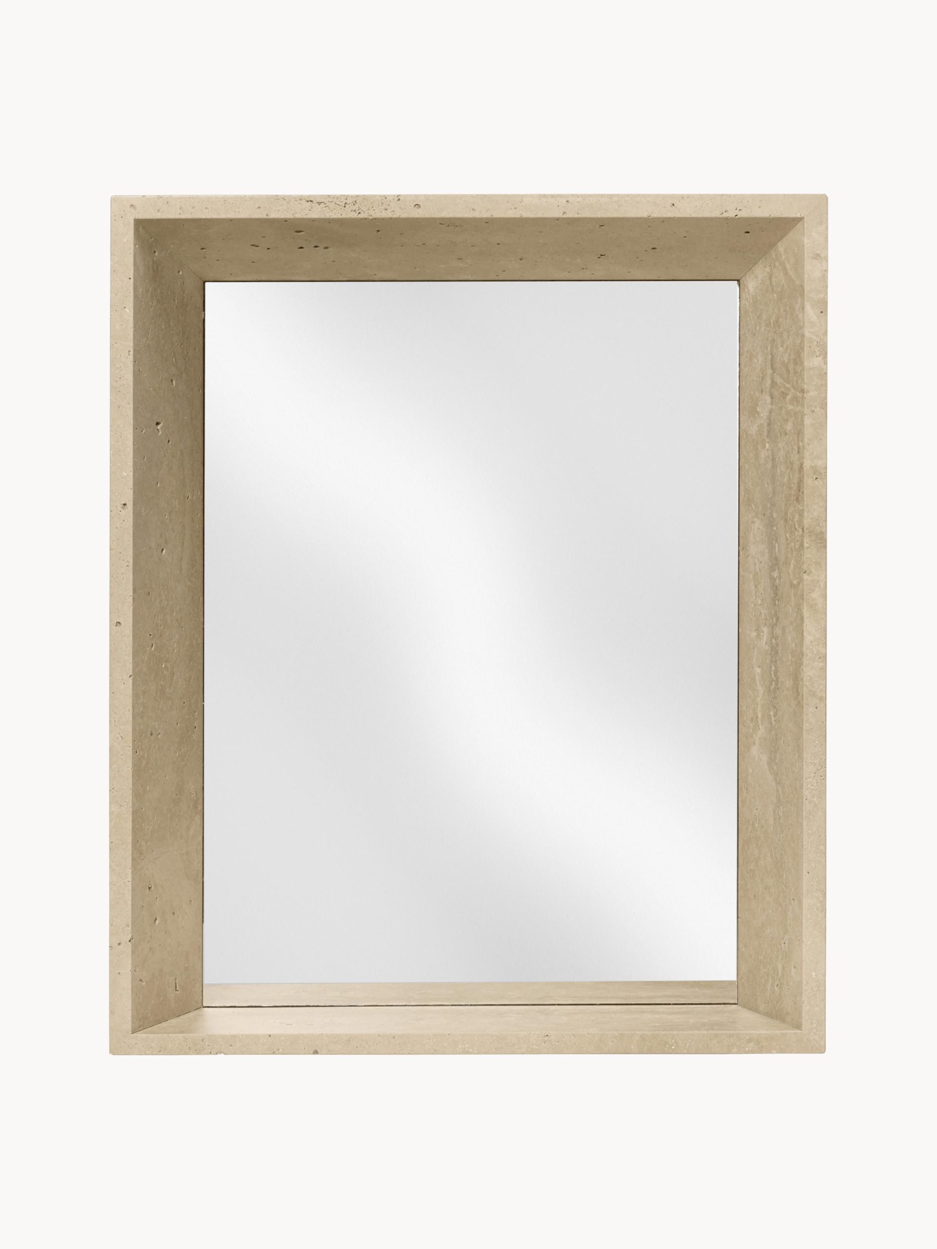 Espejo de pared de travertino Lancet