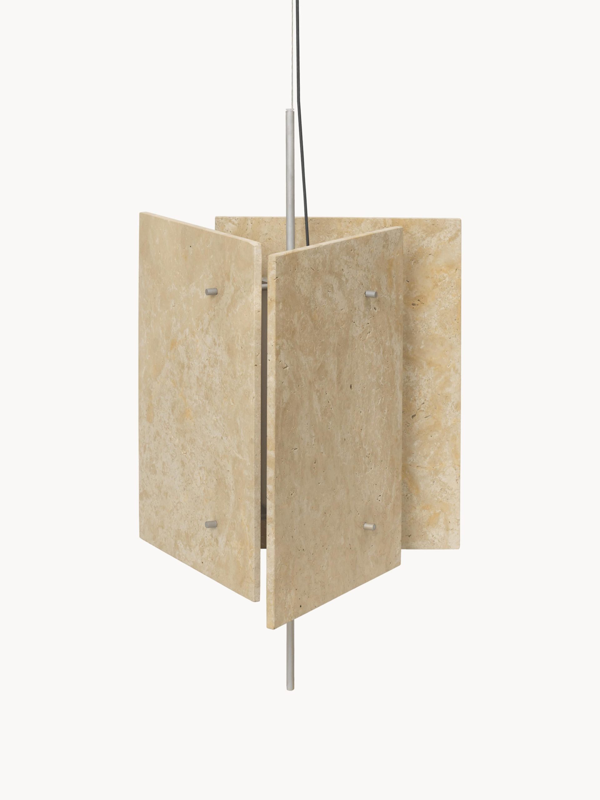 Lámpara de techo LED regulable de travertino Oeste