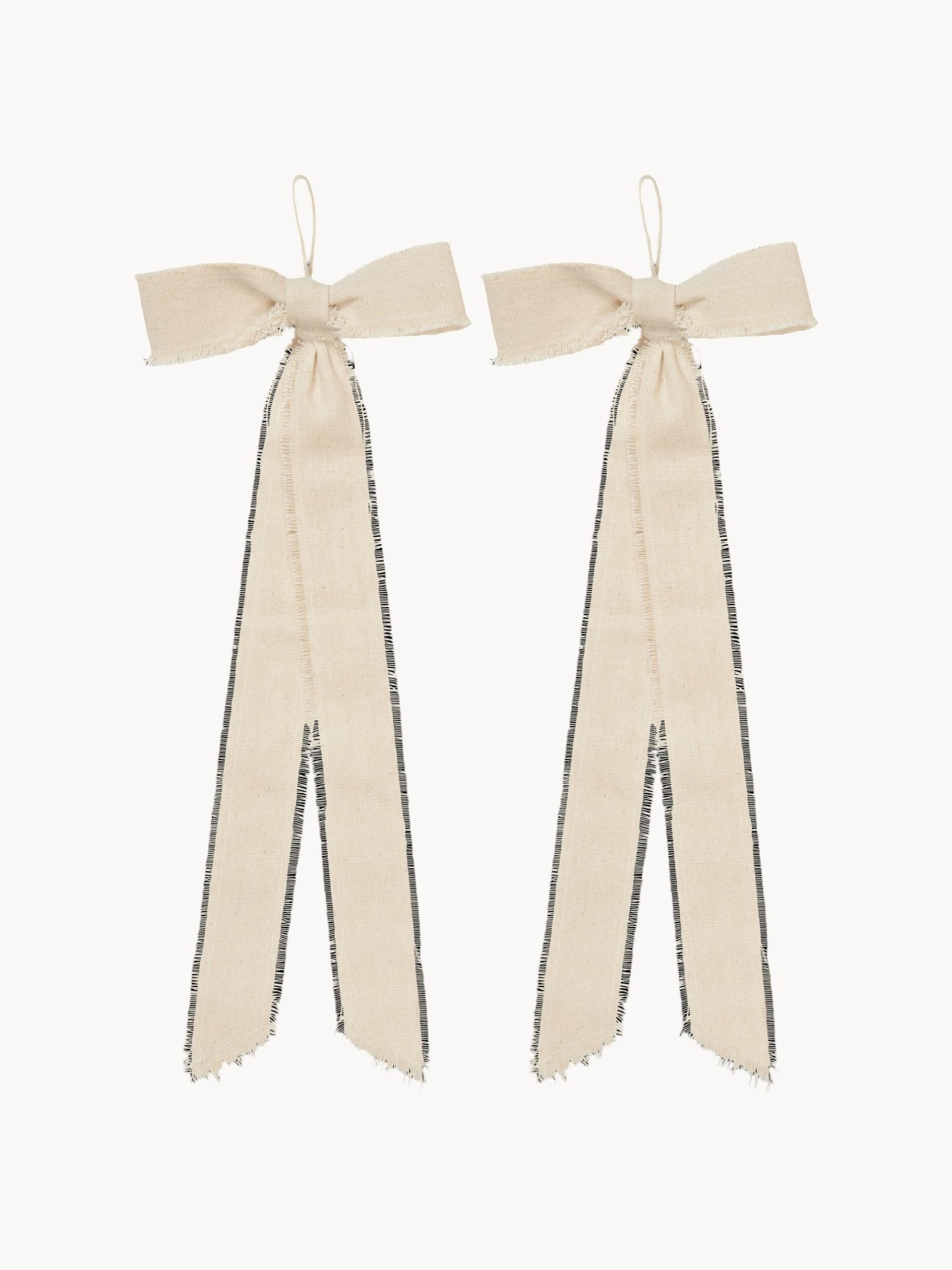 Adornos navideños de algodón ecológico Bow, 2 uds.