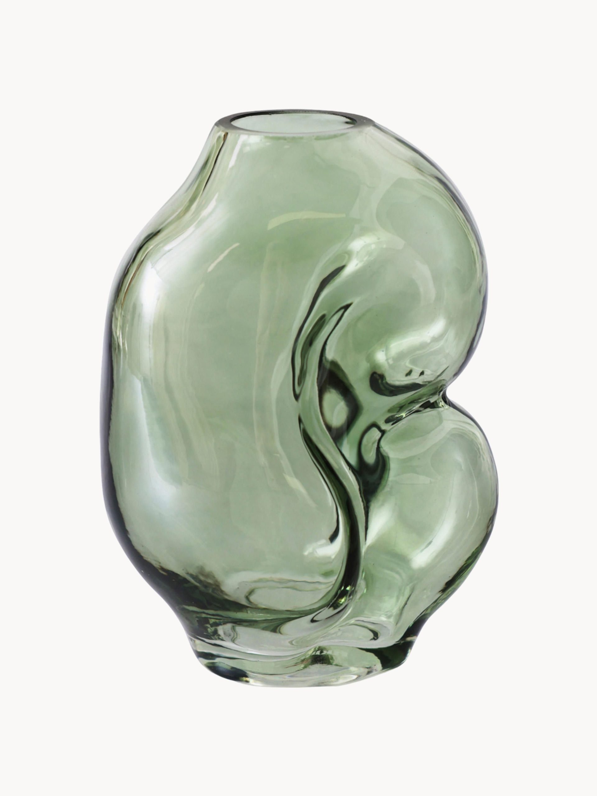 Jarrón de vidrio artesanal Gleam, 18 cm