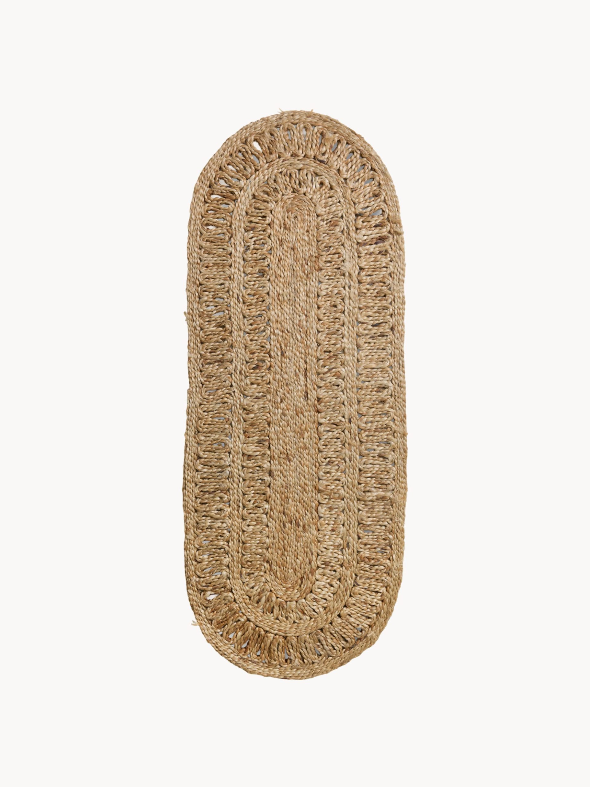 Alfombra corredor artesanal de yute Soleil, tamaños diferentes