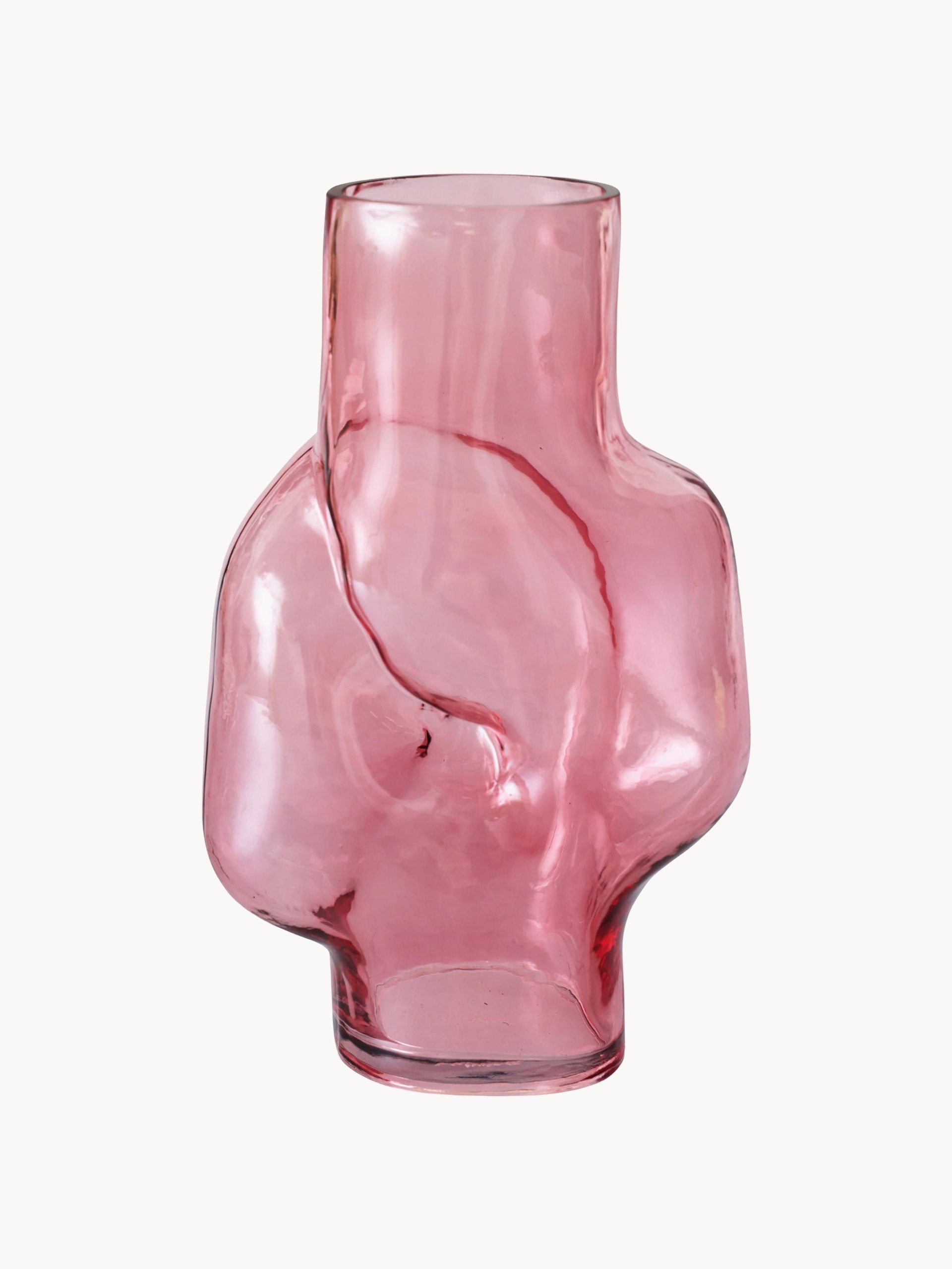 Jarrón artesanal de vidrio Gleam, 32 cm