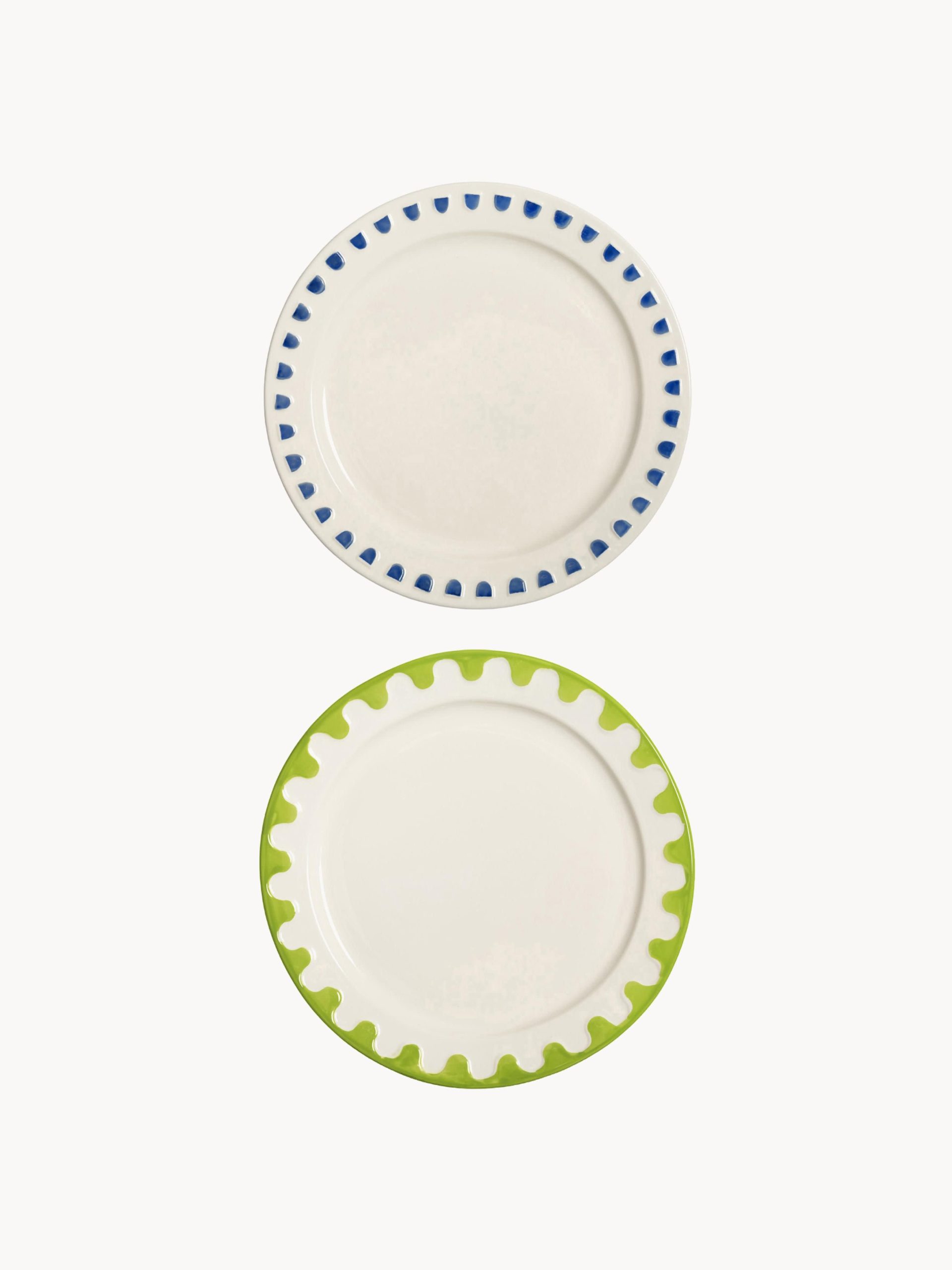 Platos postre artesanales Folk, 4 uds.