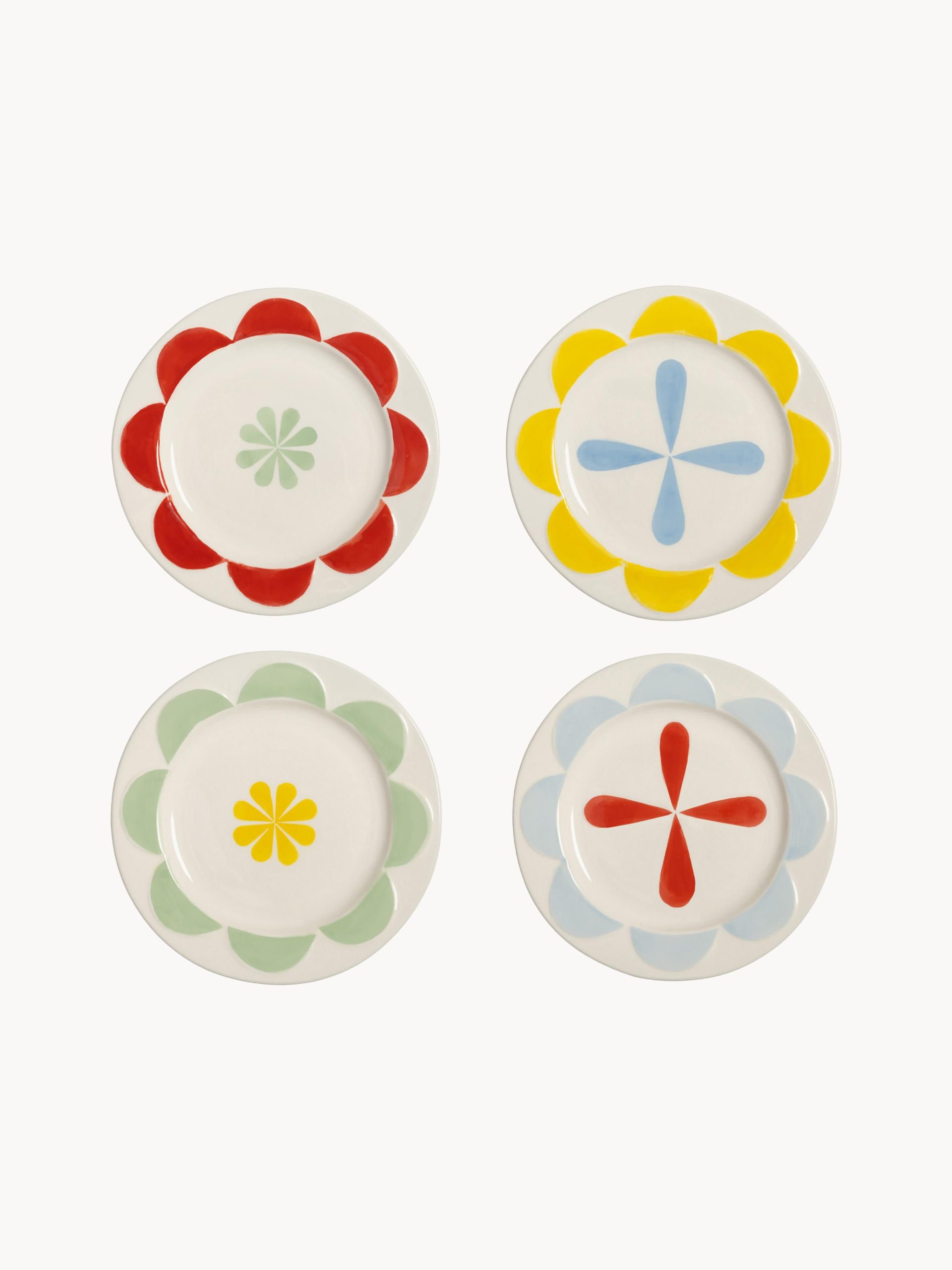 Platos pequeños artesanales Folk, 4 uds.