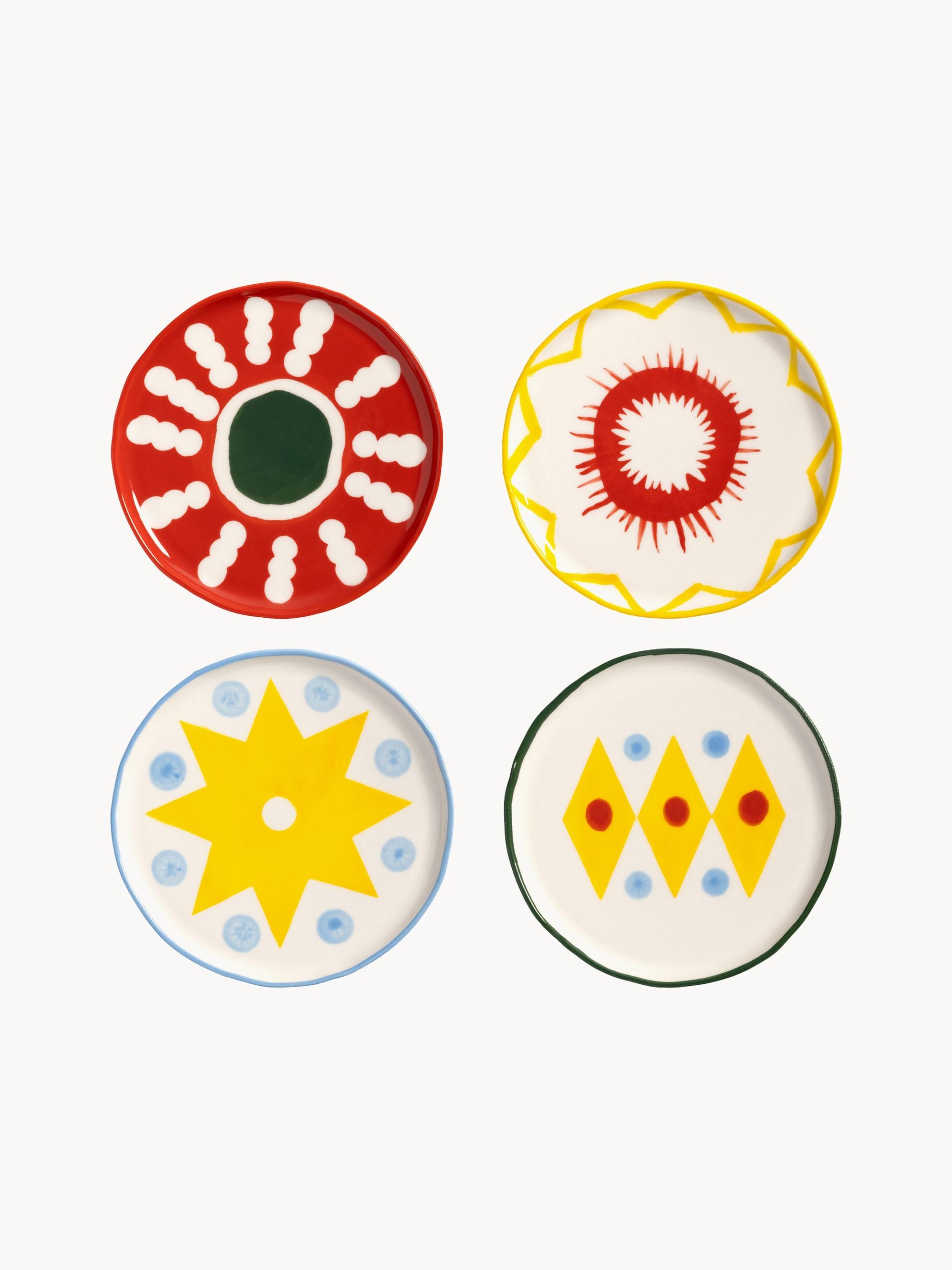 Platos postre artesanales Festivo, 4 uds.