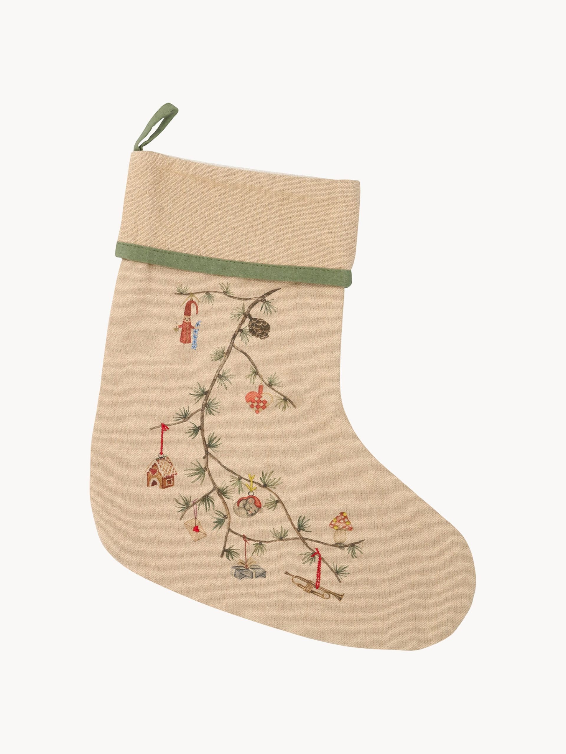 Calcetín navideño de algodón ecológico Hammershøi