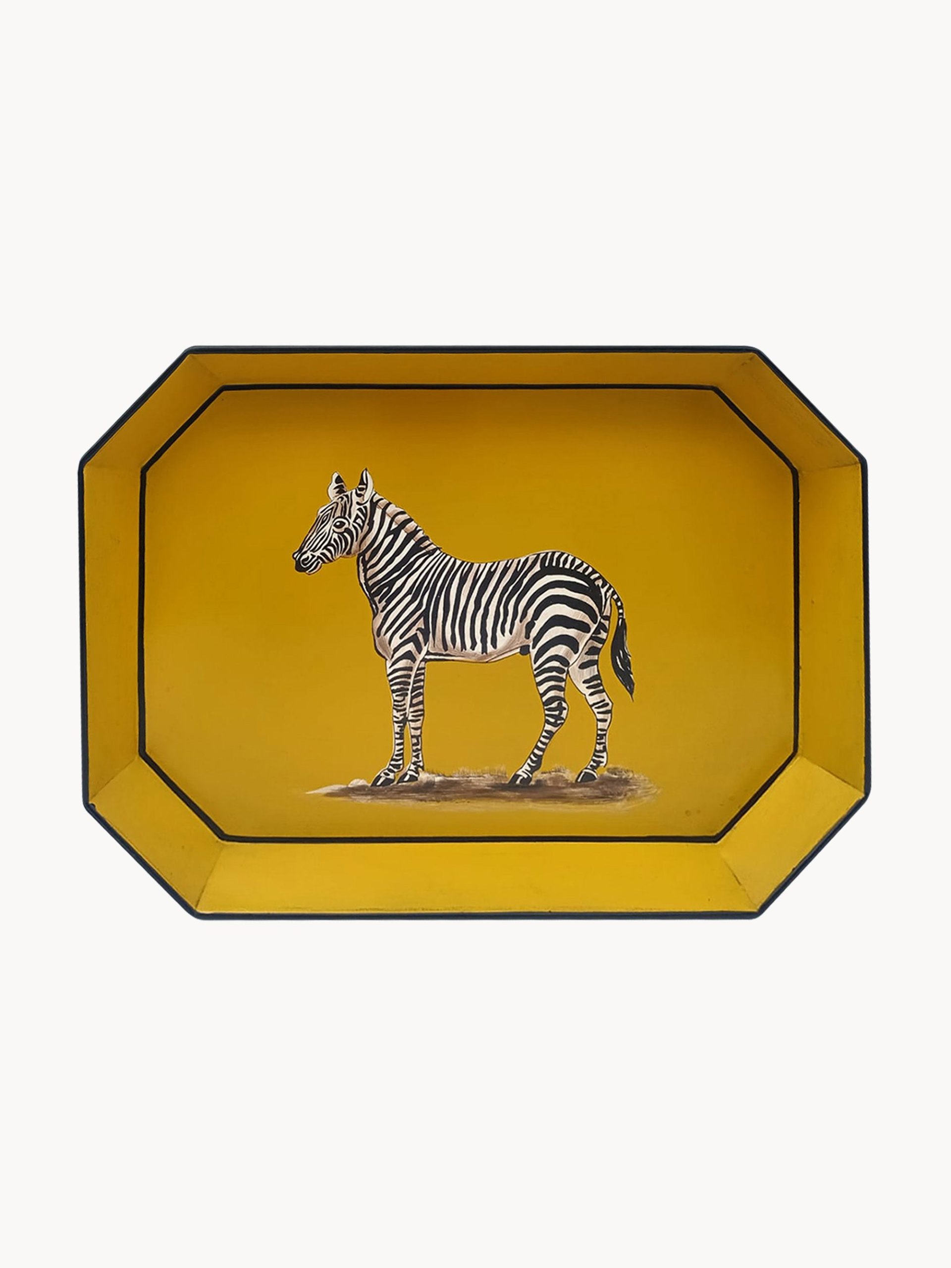 Bandeja decorativa pintada a mano Flora