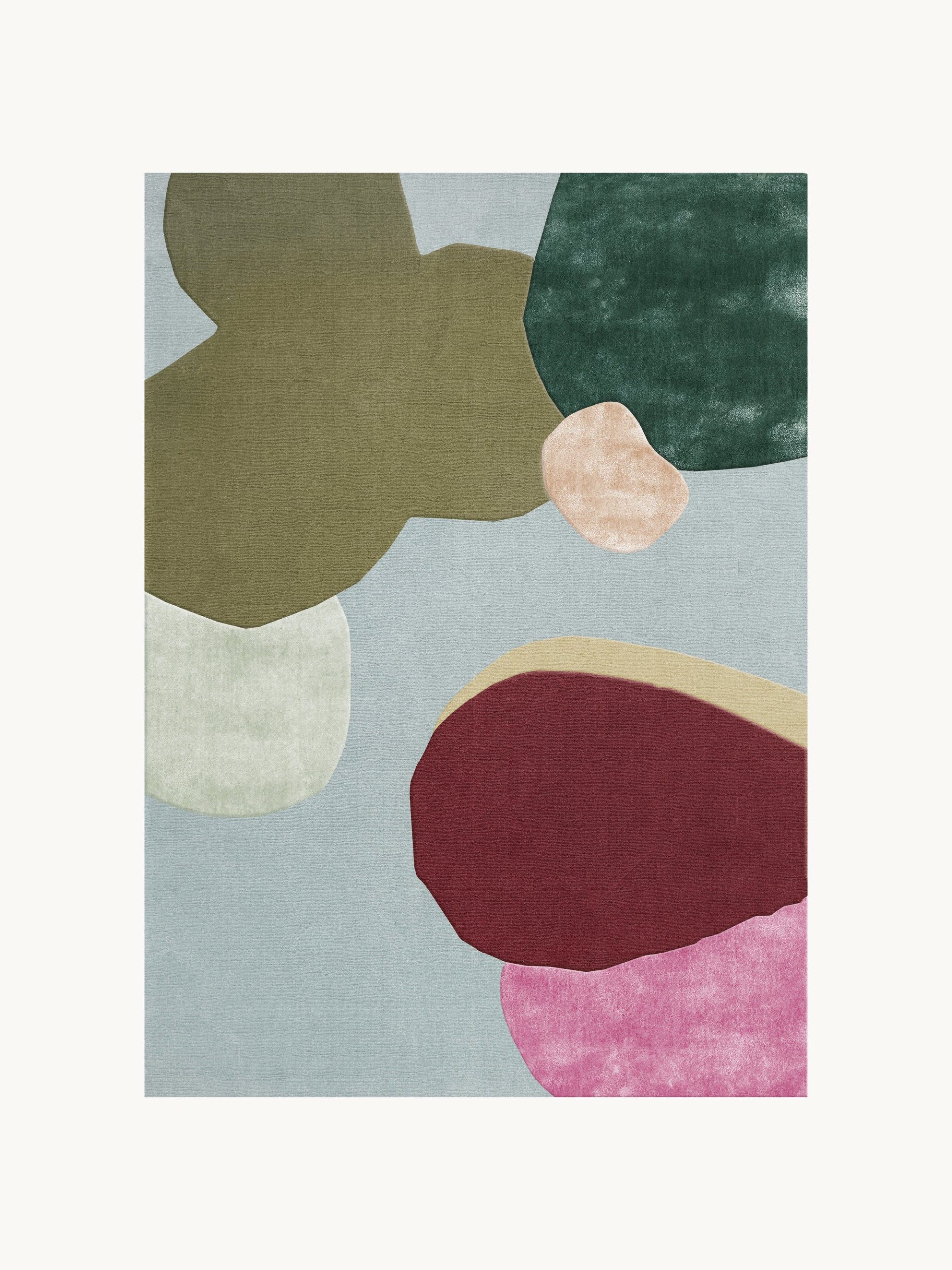 Alfombra artesanal de lana de pelo largo Secret Garden