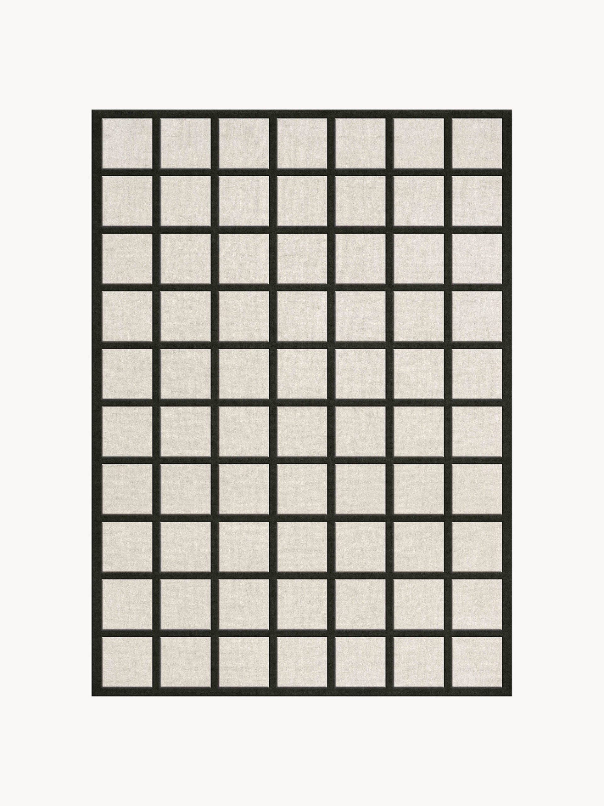 Alfombra artesanal de lana de pelo corto Avenue Checked