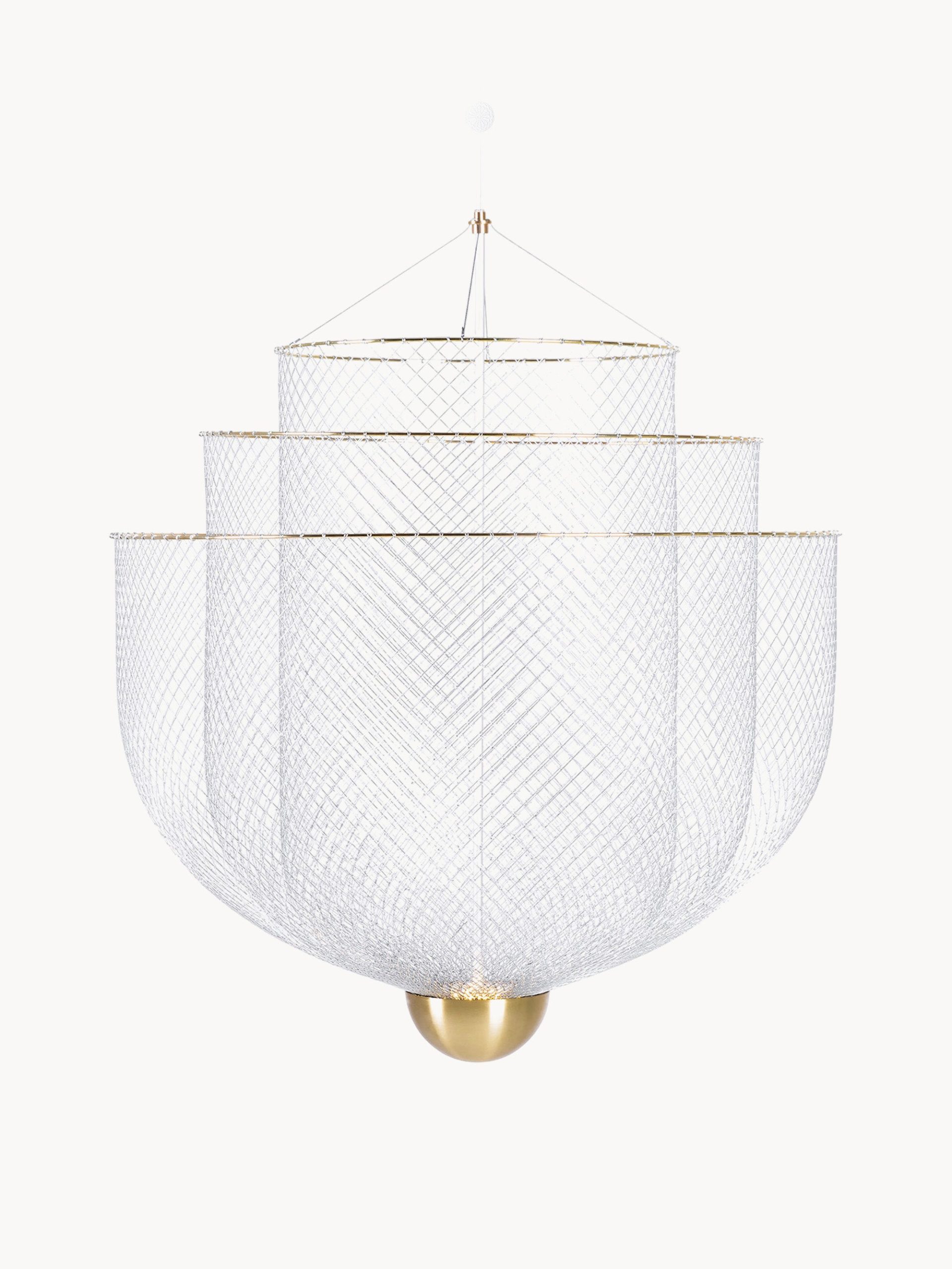 Lámpara de araña LED regulable Meshmatics