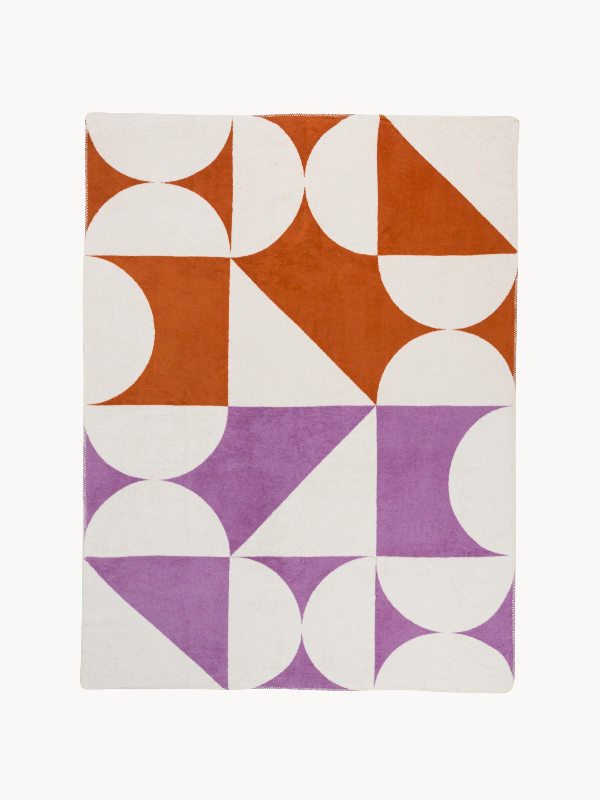 Manta Tul - terracota, crema y lila