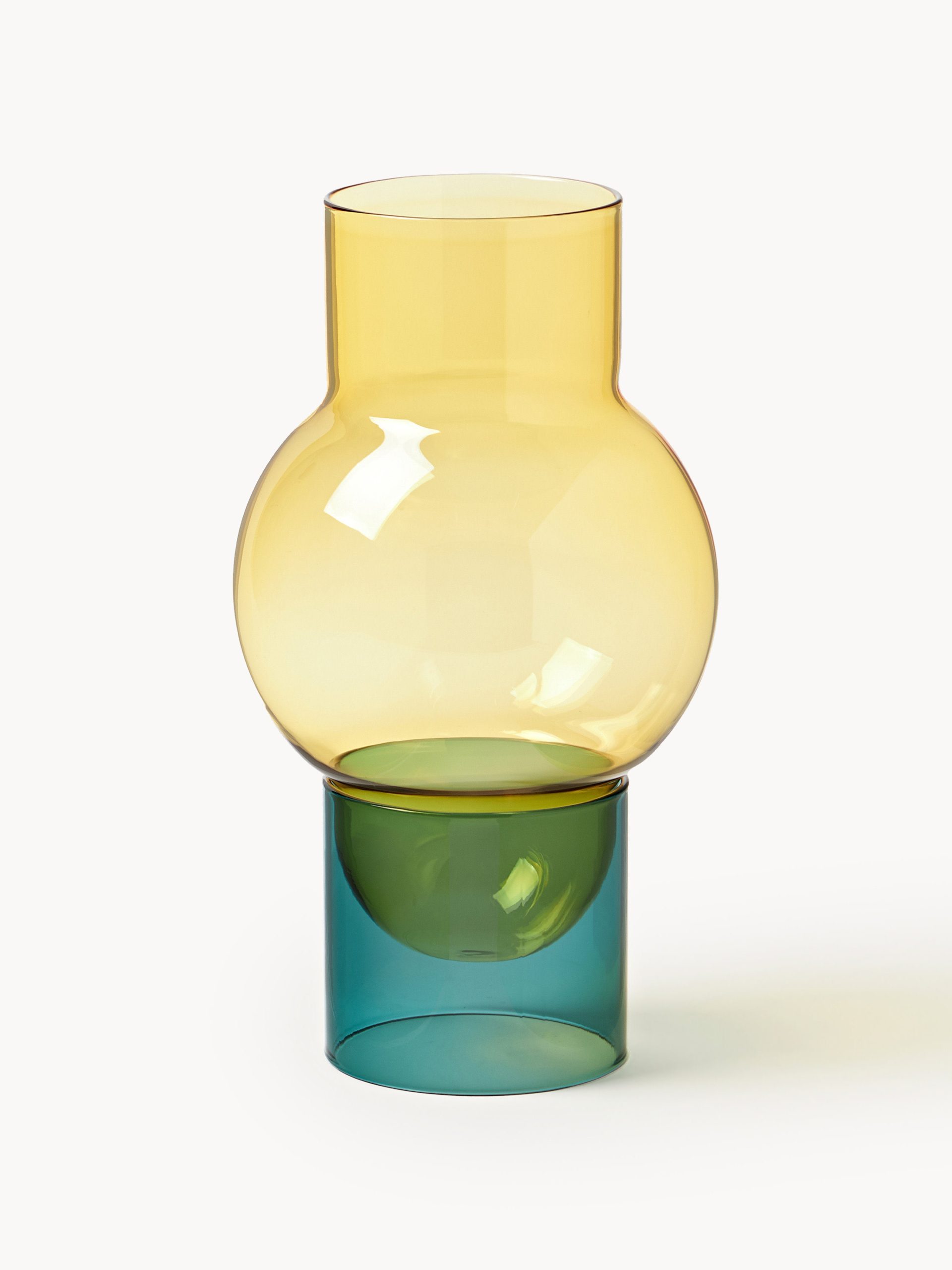 Jarrón soplado artesanalmente Bubble, 27 cm