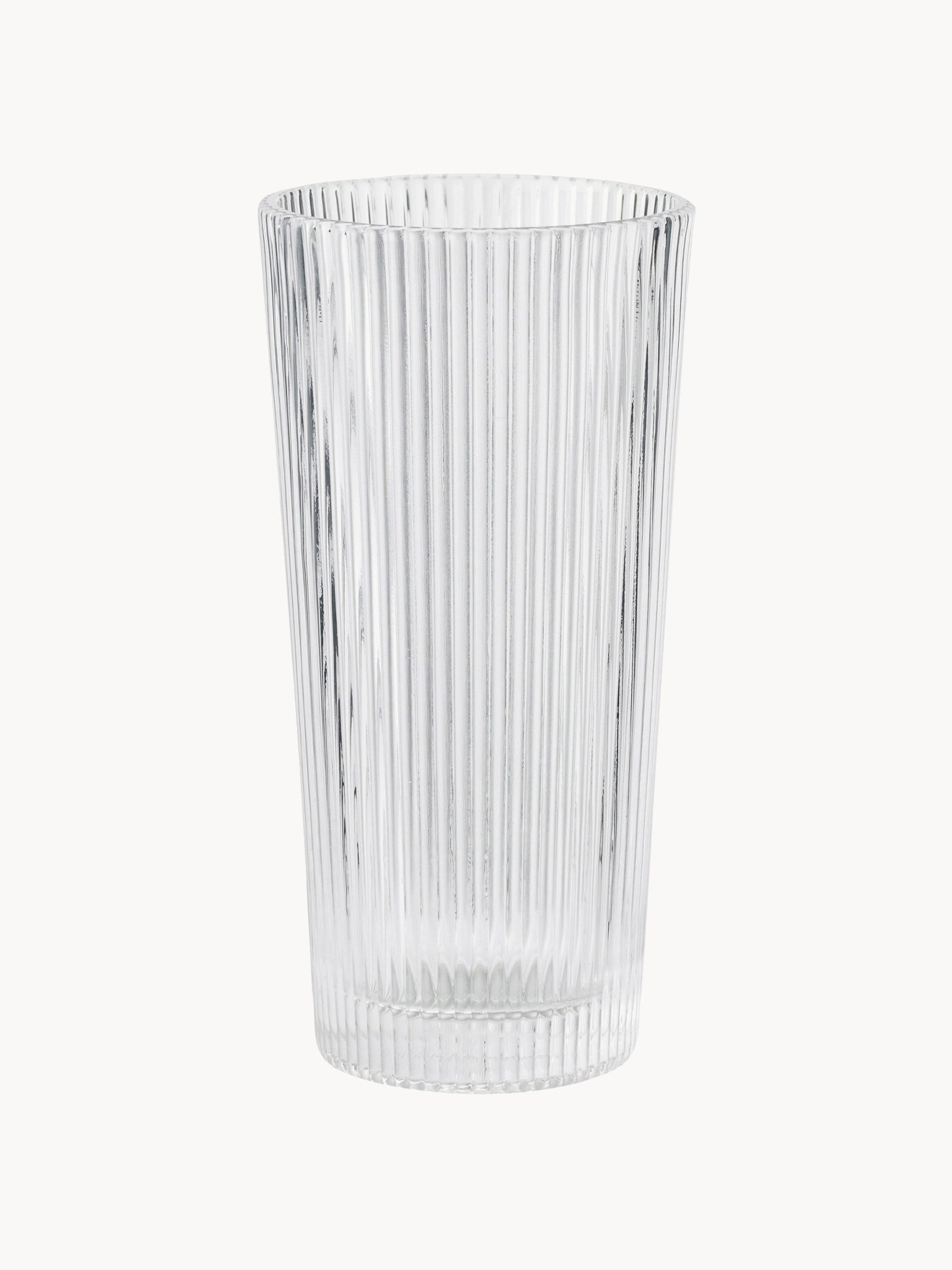 Vasos altos con relieves Pilastro, 4 uds.
