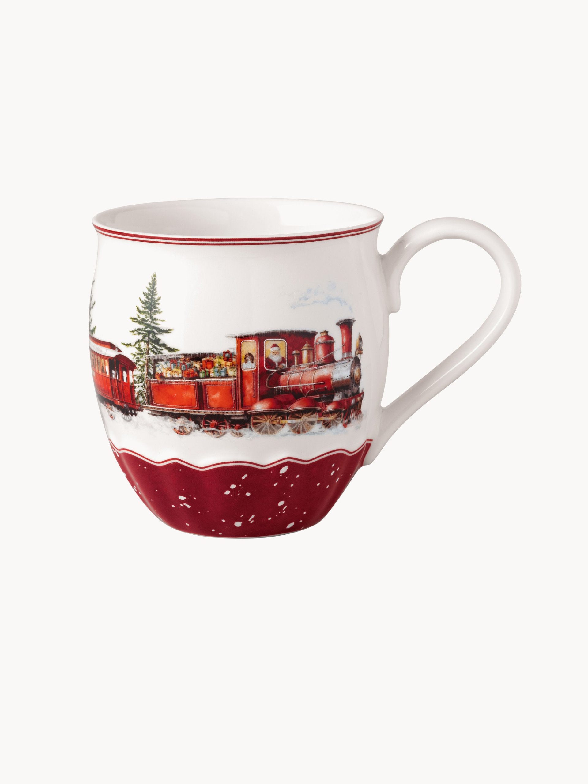 Tazas navideñas de porcelana Snowy, 2 uds.