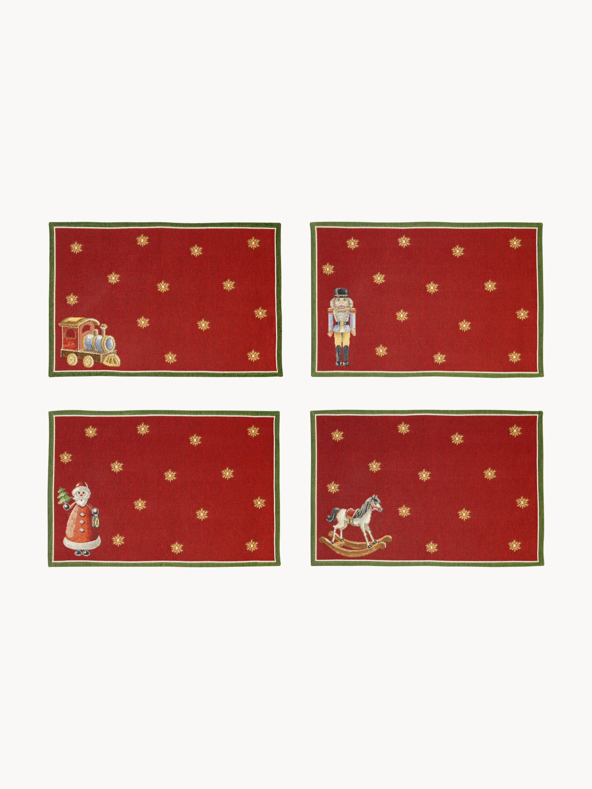 Manteles individuales navideños Toy's Delight, 4 uds.