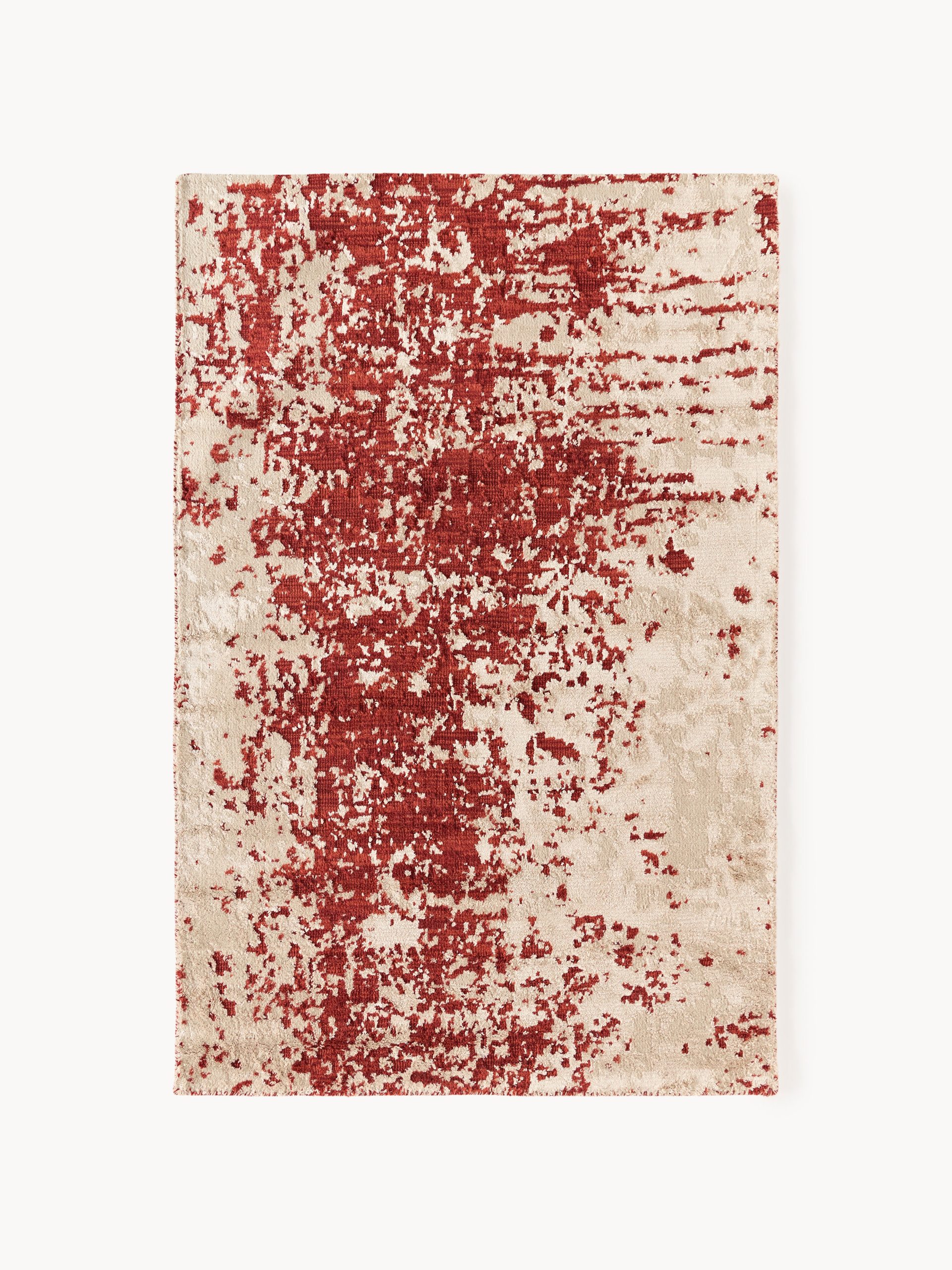 Alfombra artesanal de lana con estampado abstracto Cynthia