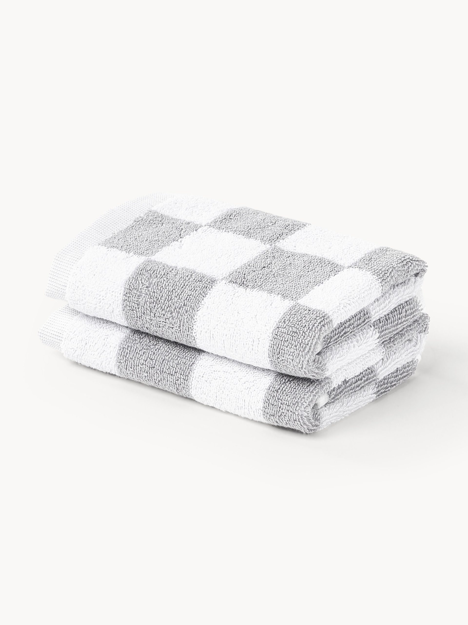 Westwing | Crosby Studios, toalla de algodón Damier, tamaños diferentes