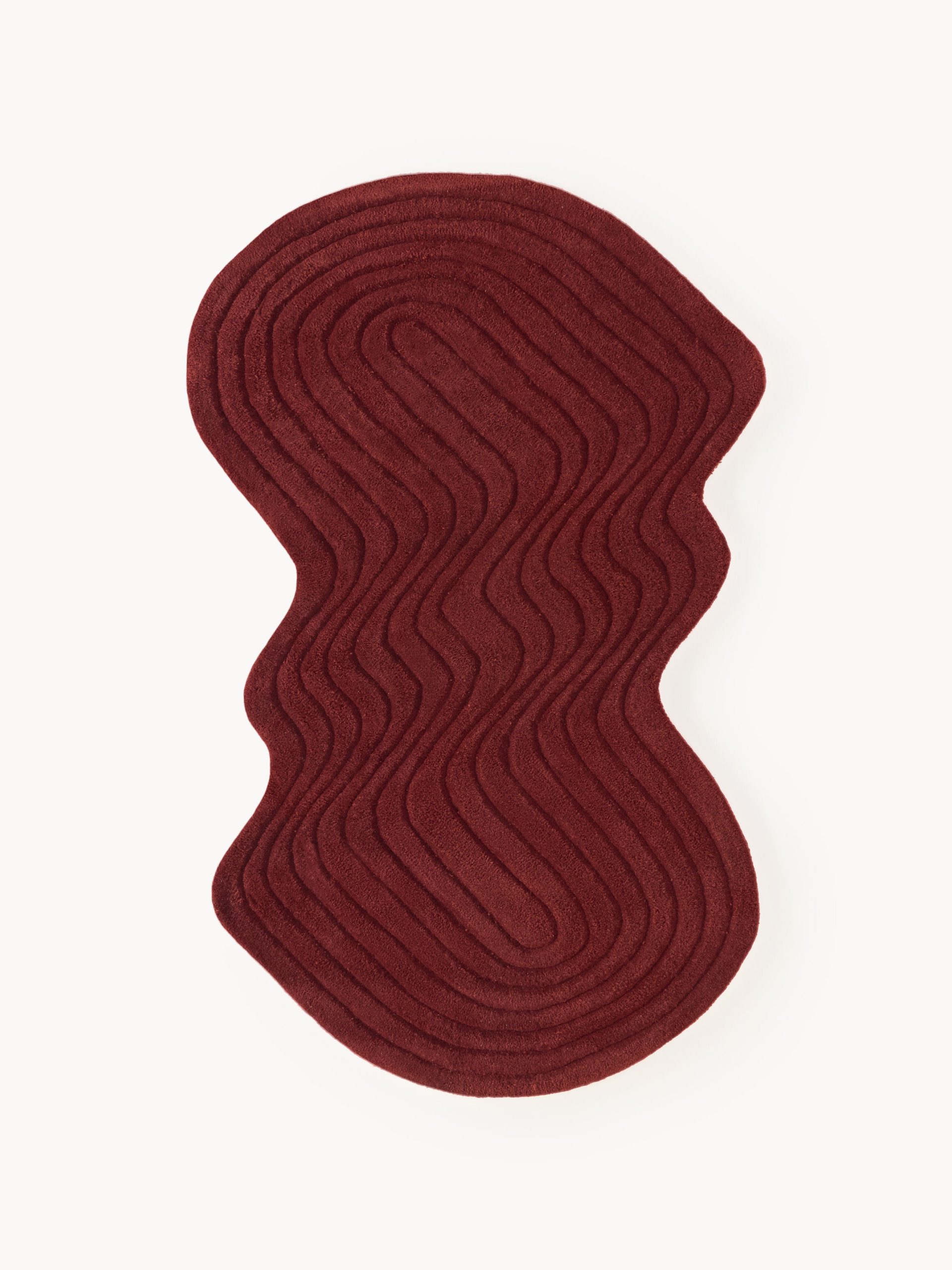 Alfombra artesanal de lana con forma orgánica Aliza