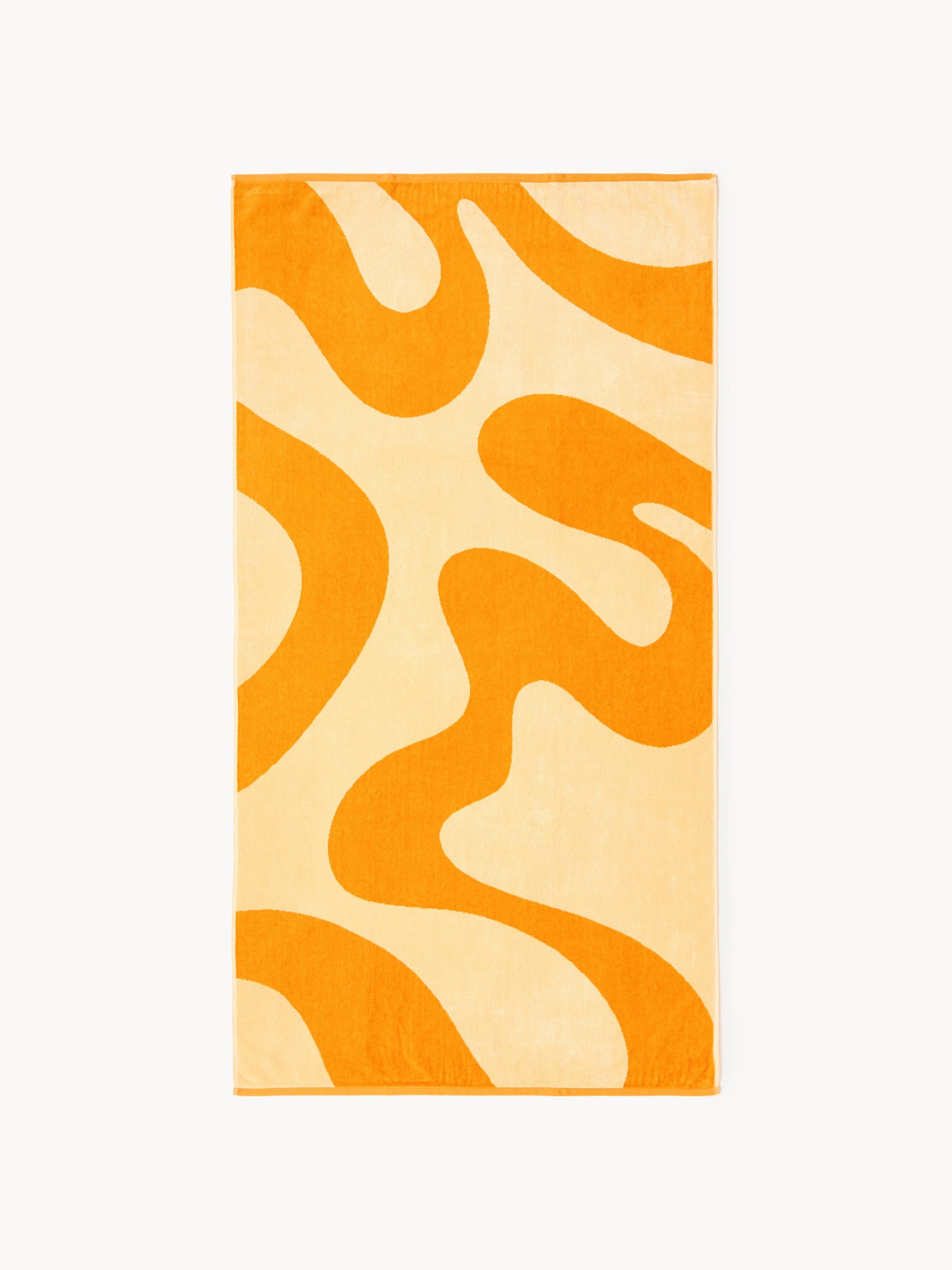 Toalla de playa de terciopelo con estampado ondulado Pia