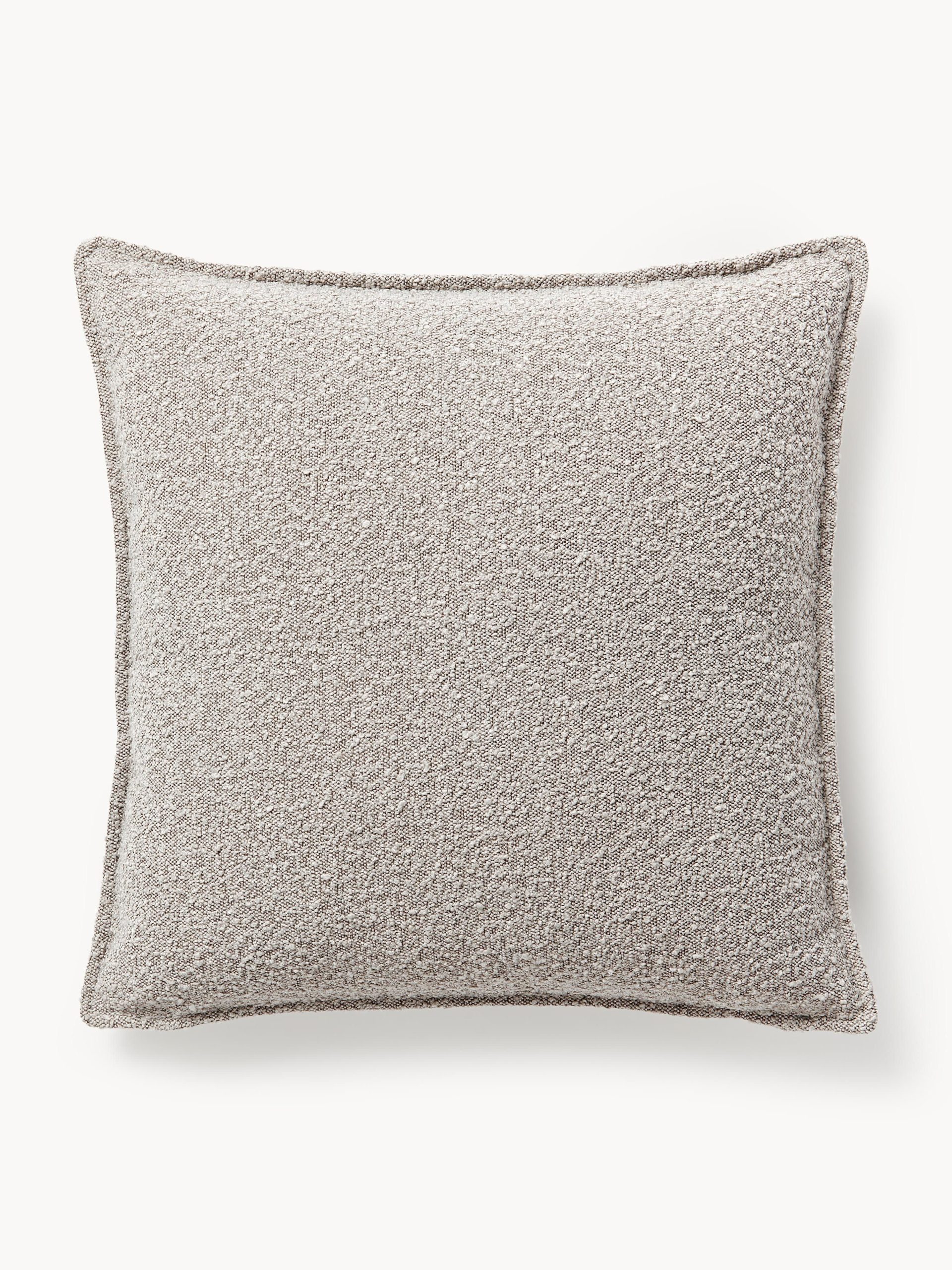 Cojín grande en tejido bouclé sofá Lennon, 70 x 70 cm