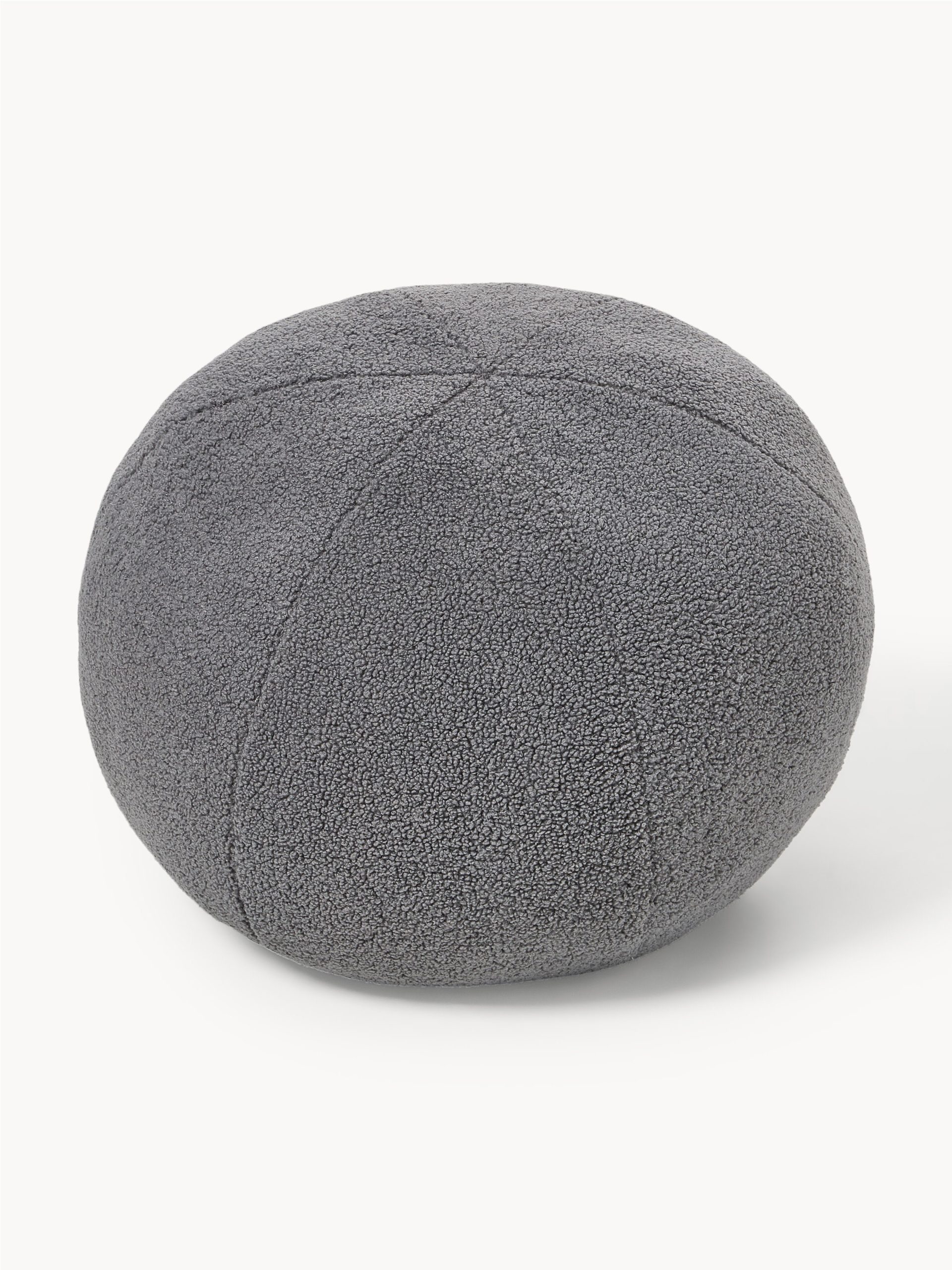 Westwing | Crosby Studios, cojín redondo en tejido bouclé Celeste, Ø 50 cm