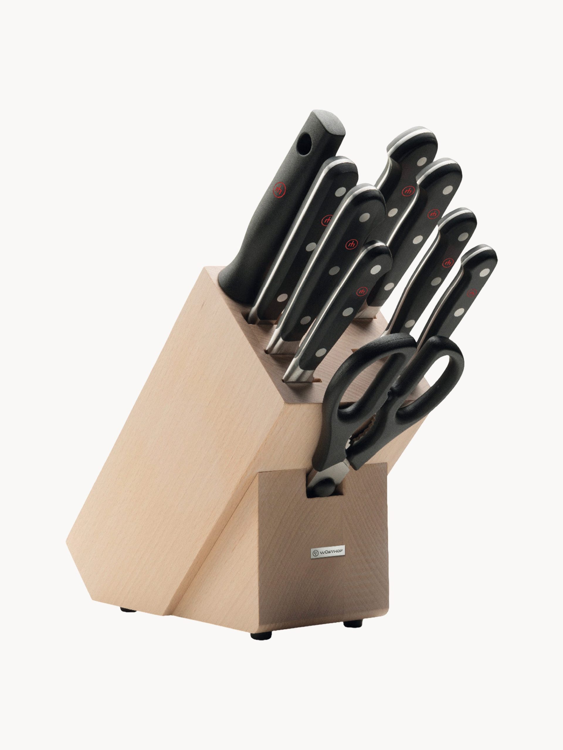 Bloque de cuchillos de madera de haya Classic, 9 pzas.