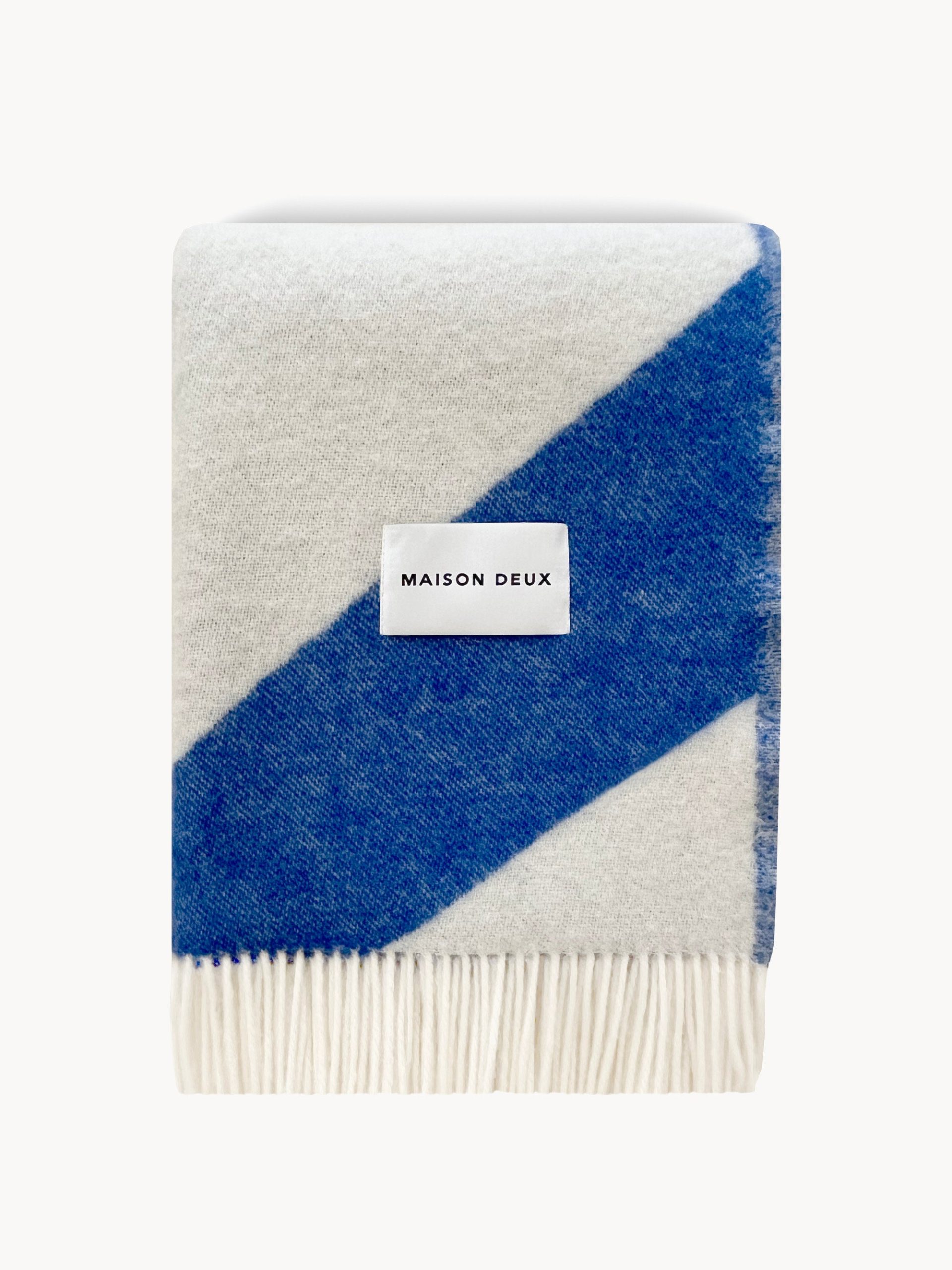 Manta de lana con estampado zigzag Swirl