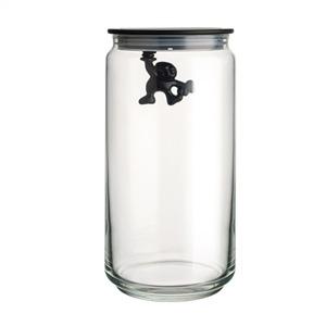 Alessi AMDR06 B Gianni Bote Hermético de Vidrio Negro 140cl - Diseño por Mattia Di Rosa