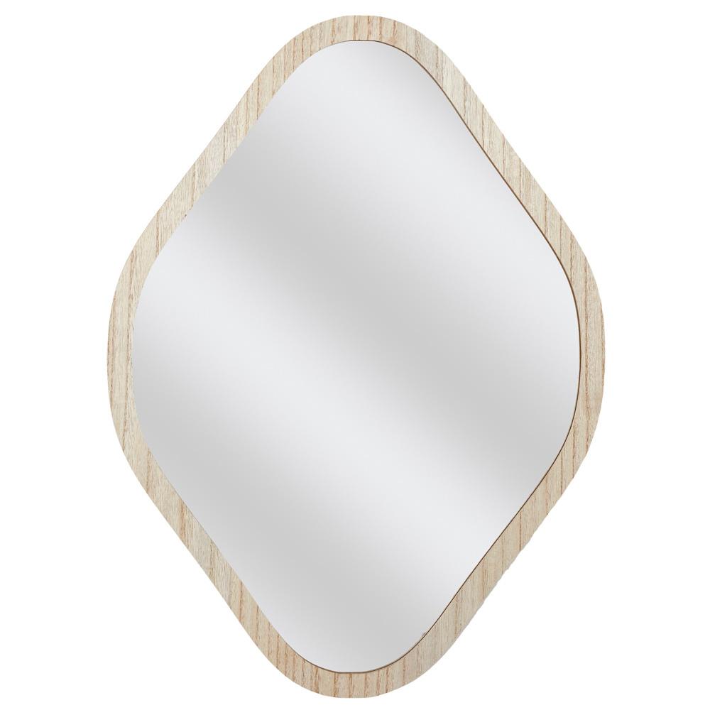 Home Deco Factory Espejo Madera Elio Natural Vidrio/Cristal Máquina 44x60 cm