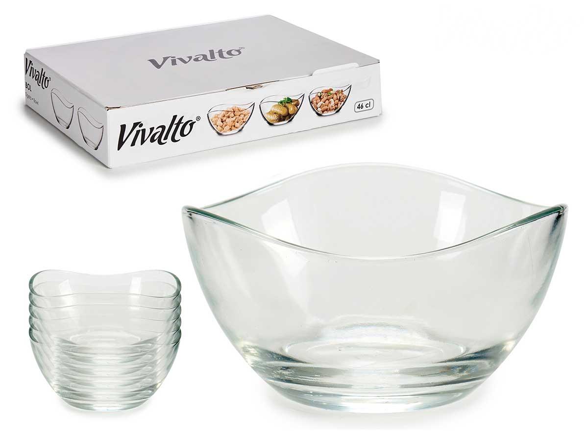 Vivalto Bol para Aperitivo de Vidrio 460 ml 12x6x12 cm (48 Unidades)