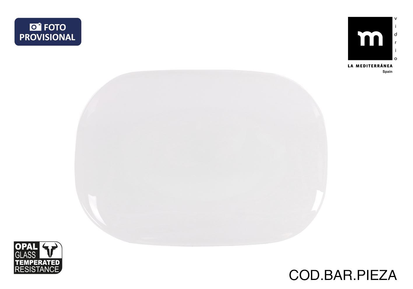 La Mediterranea Bandeja Rectangular 23 cm Opal Colección Palaos (36 Unidades)