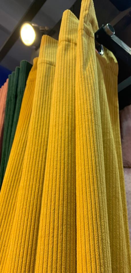 DKD Home Decor Panna23 Cortina Urban Rosa Palo de Pana Gruesa Poliester 260x260x140 cm