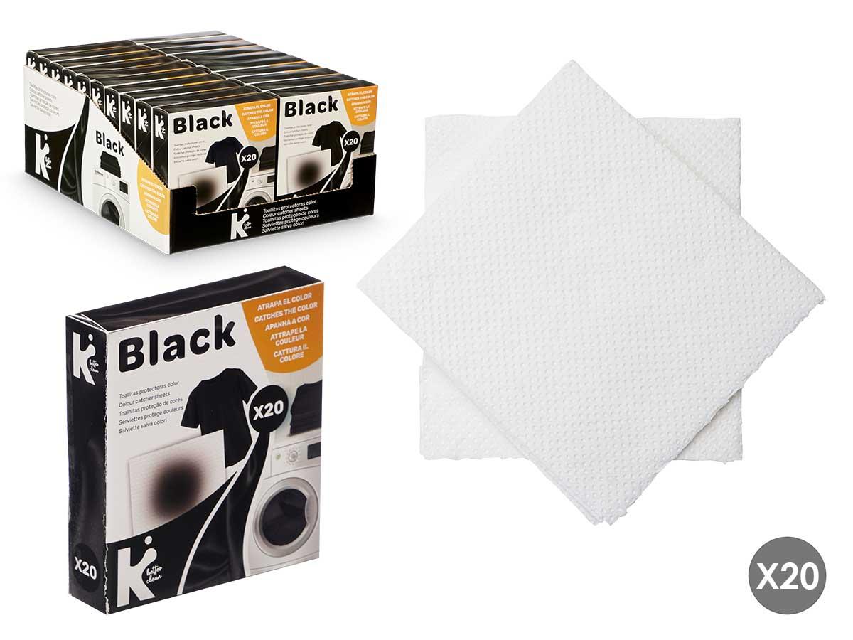 Arte Regal Set 20 Toallitas Atrapacolor para Ropa Negra 12.5x14x3 cm (20 Unidades)