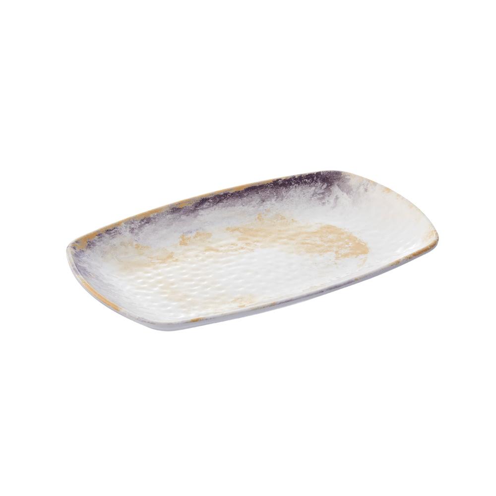 Leone Fuente Rectangular de Melamina Galassia 23,5x15x2,5 cm apta para lavavajillas