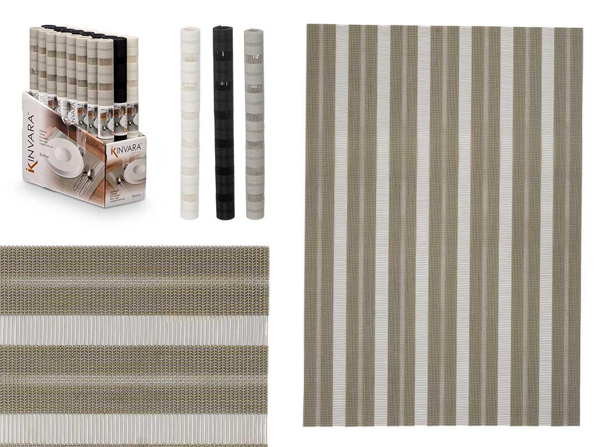 Kinvara Salvamantel Calado 30x45 cm Surtidos Neutros Blanco, Gris, Negro (48 Unidades)