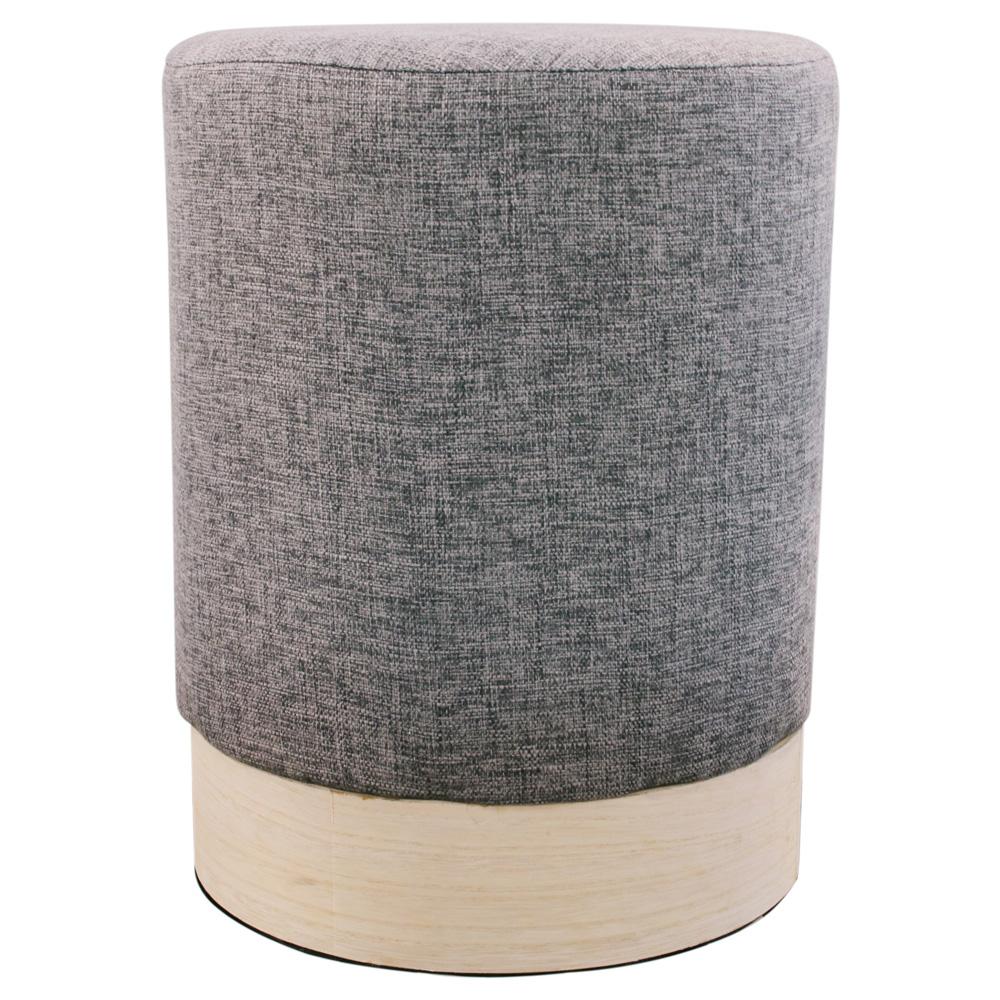 Home Deco Factory Puf Antracita diámetro 30 cm - Complemento perfecto para modernizar tu decoración