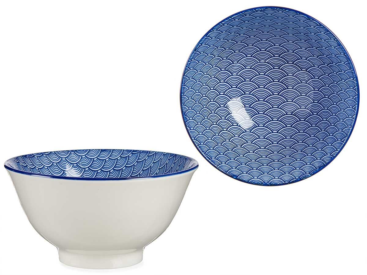 Vessia Bowl Onda Japonesa Azul, Porcelana, 16 cm, 500 ml (24 Unidades)