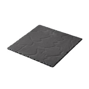 REVOL Basalt Plato de porcelana negra 30x30x1 cm, alternativa profesional a la pizarra (3 Unidades)