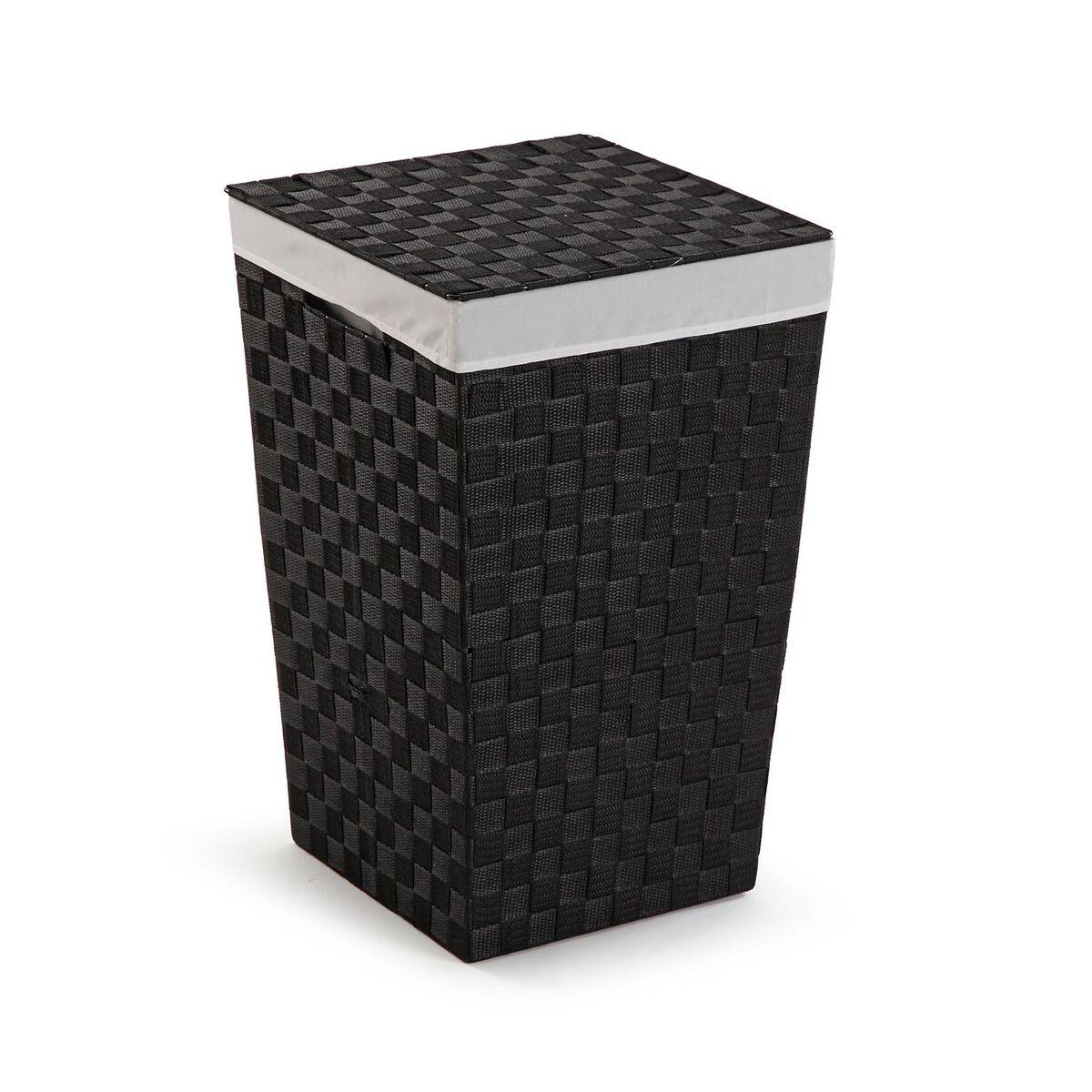 Cesto para la Ropa Sucia Versa Negro Poliéster Metal Polipropileno 33 x 52 x 33 cm