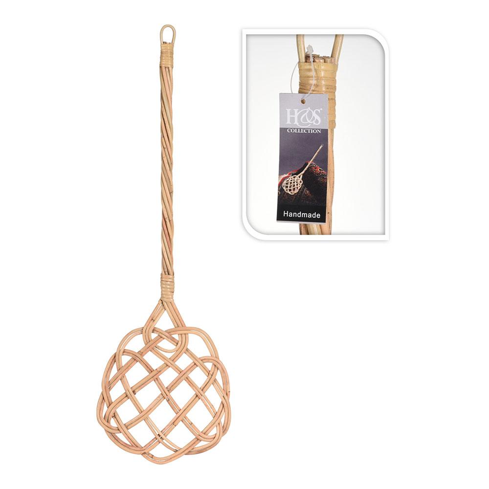 Home & Styling Sacudidor de alfombras de madera de kubu, 24 x 72 cm