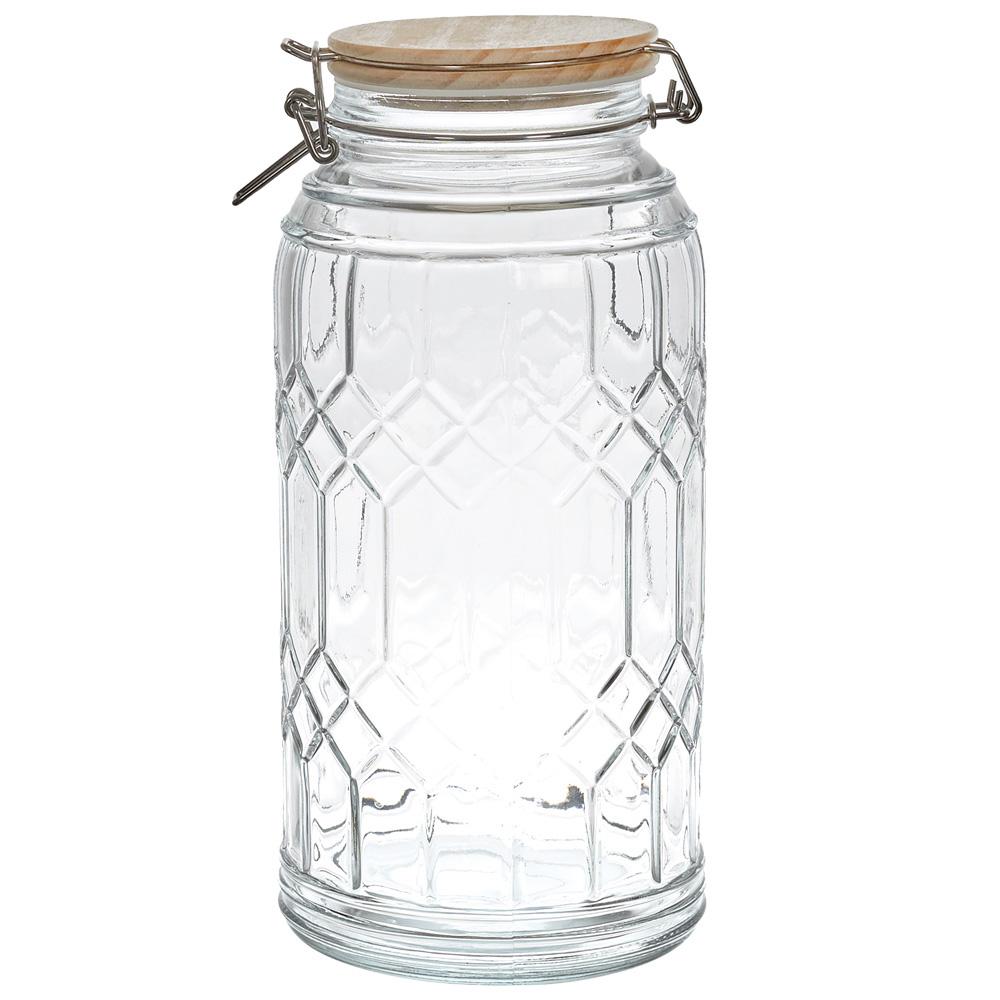 Cook Concept Bote de Conserva 2.7 Litros con Tapa de Madera y Cierre Mecánico