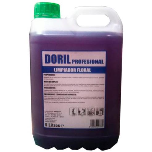 Vinfer Doril Fregasuelos Floral Profesional Garrafa 5 L - Limpieza Profunda para Todo Tipo de Suelos