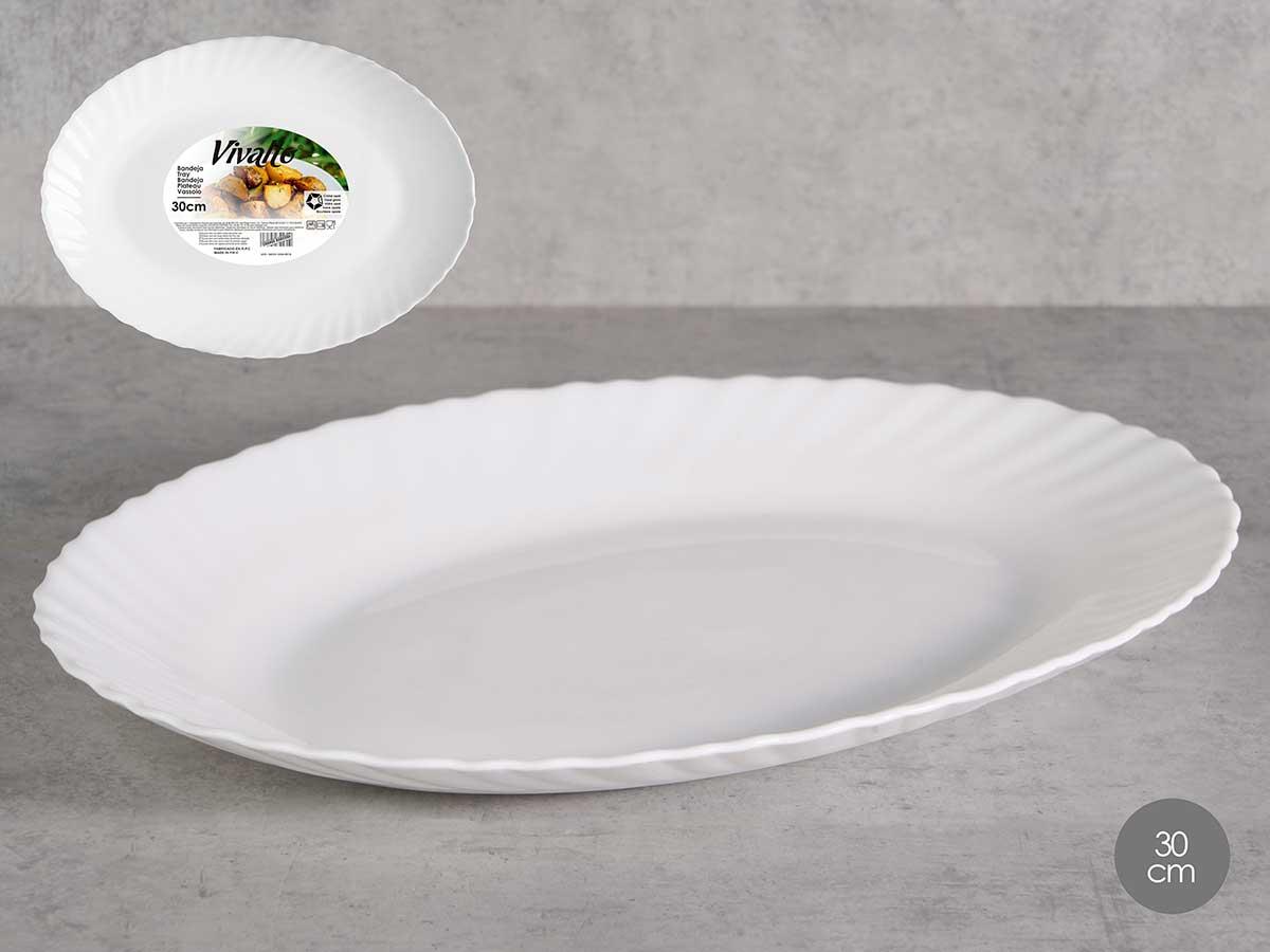 Vivalto Bandeja Clásica Opal Blanco 30.5x23.5x2.5 cm (24 Unidades)