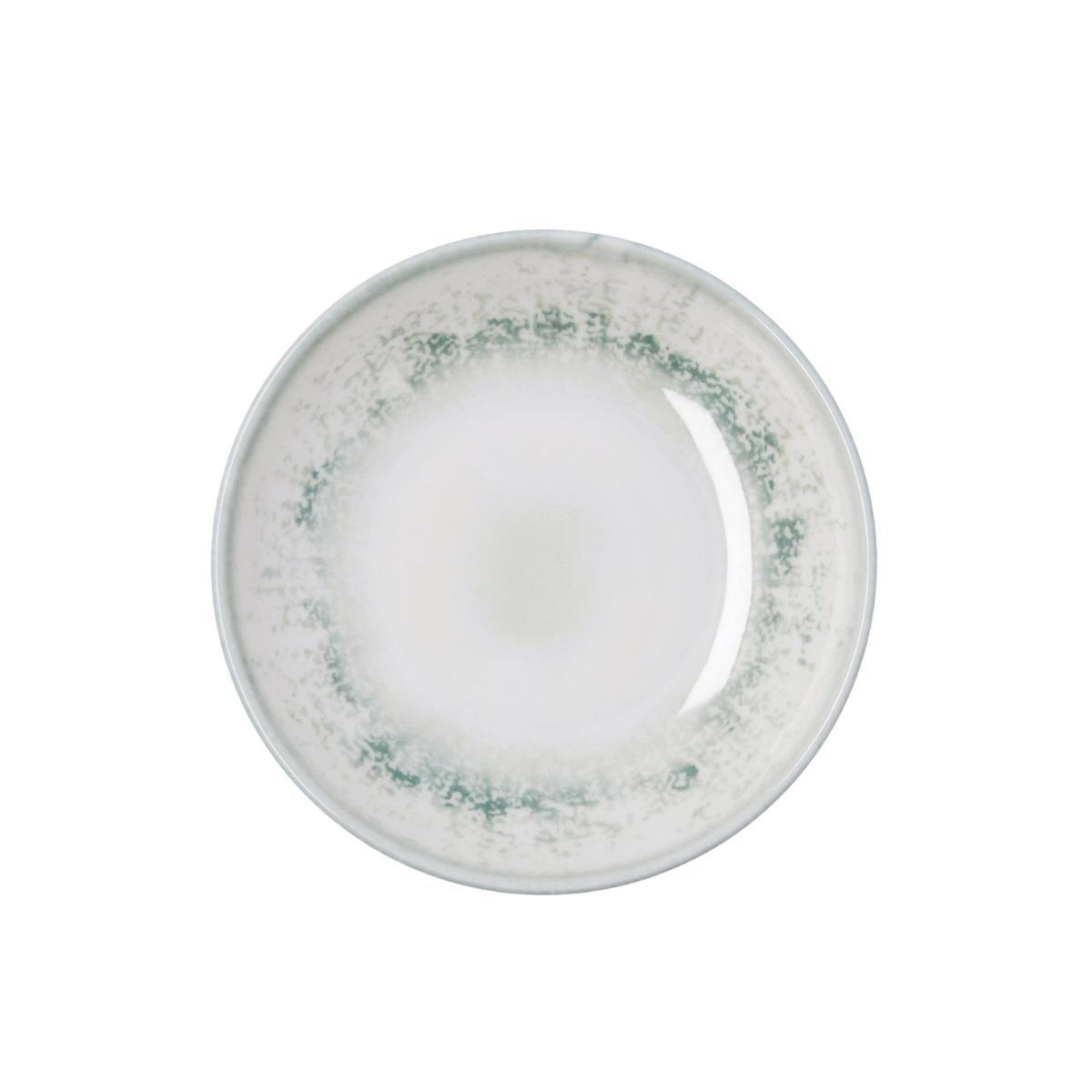 Bidasoa Kai Hydrozero Plato Hondo Porcelana Blanco 20 cm Pack de 6 unidades, Apilable y Resistente a Rayaduras, Apto Lavavajillas y Microondas