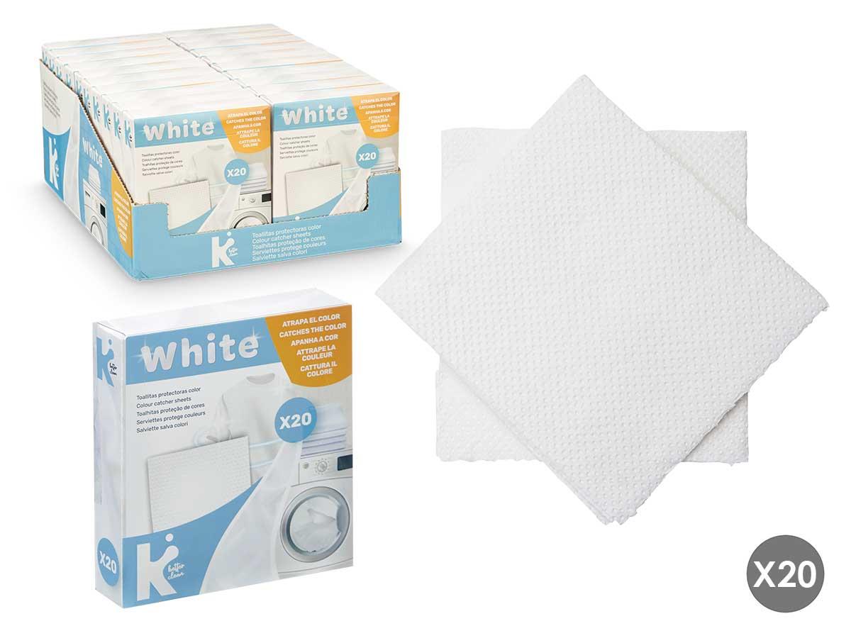 Arte Regal Set 20 Toallitas Atrapacolor para Ropa Blanca 12.5x14x3 cm (20 Unidades)