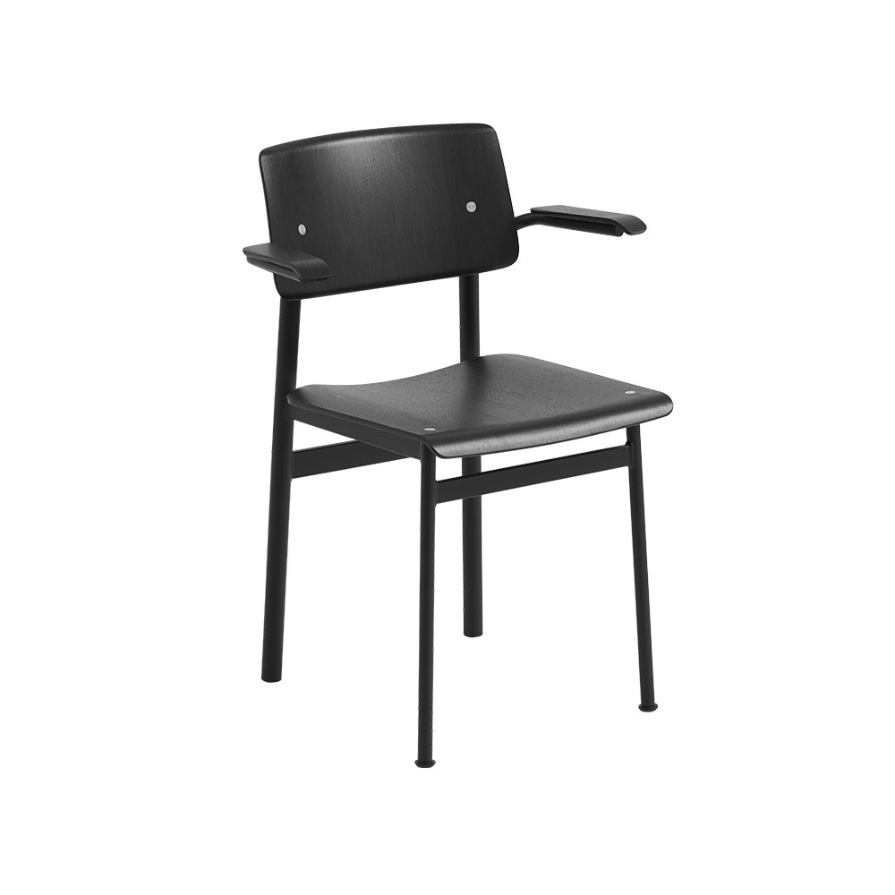 Silla con reposabrazos Loft Black-Black